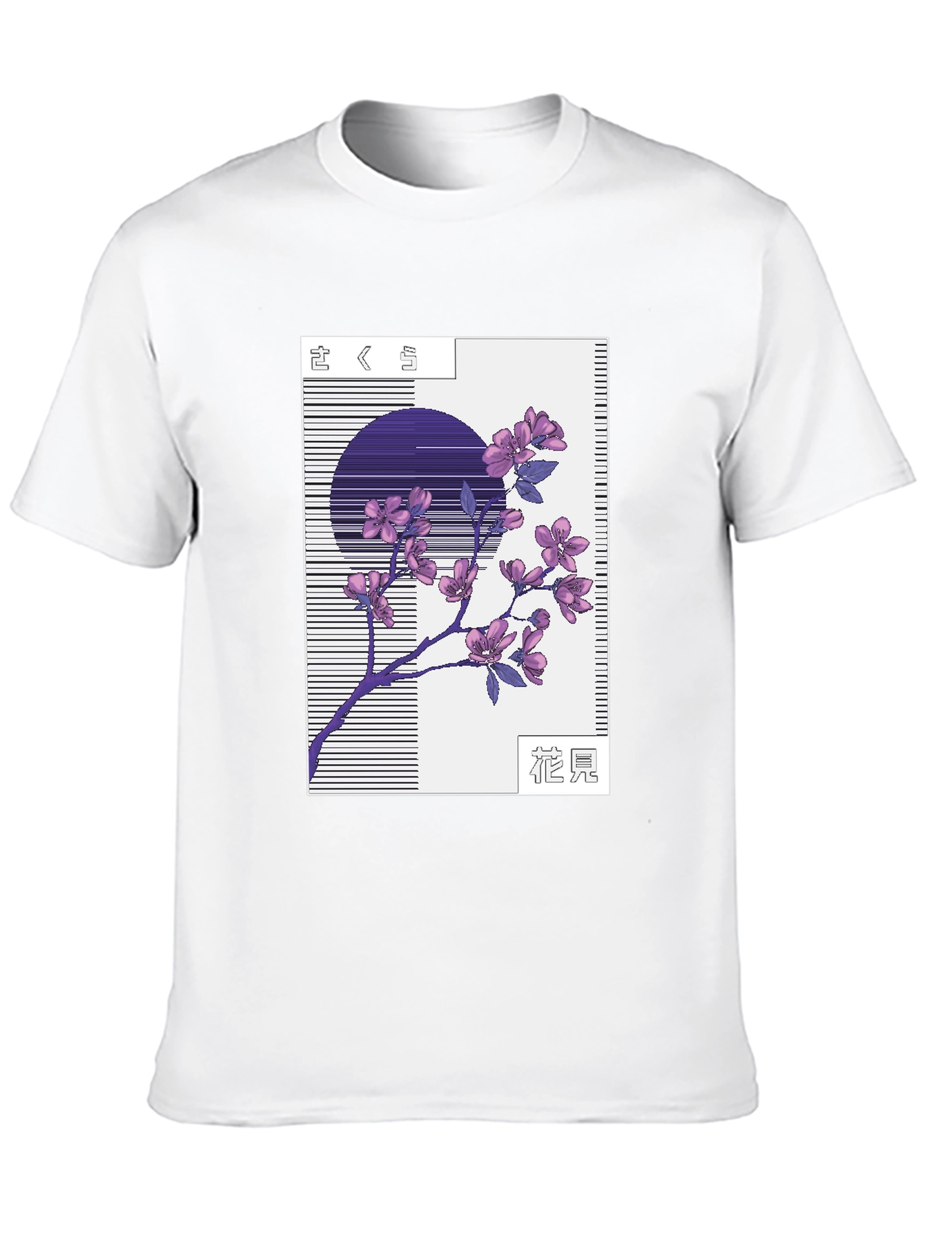 Black Sakura Blossom Graphic Tee view 10