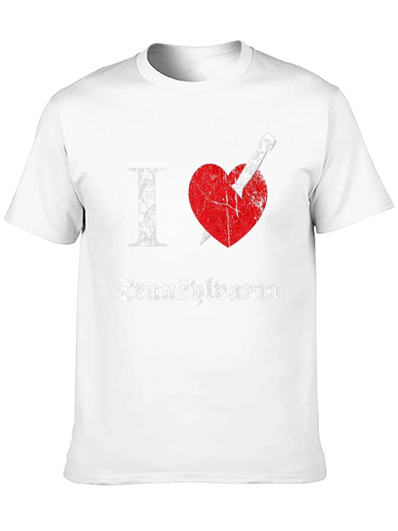 Black I Love Transylvania T-Shirt: Vampire Heart Tee view 10