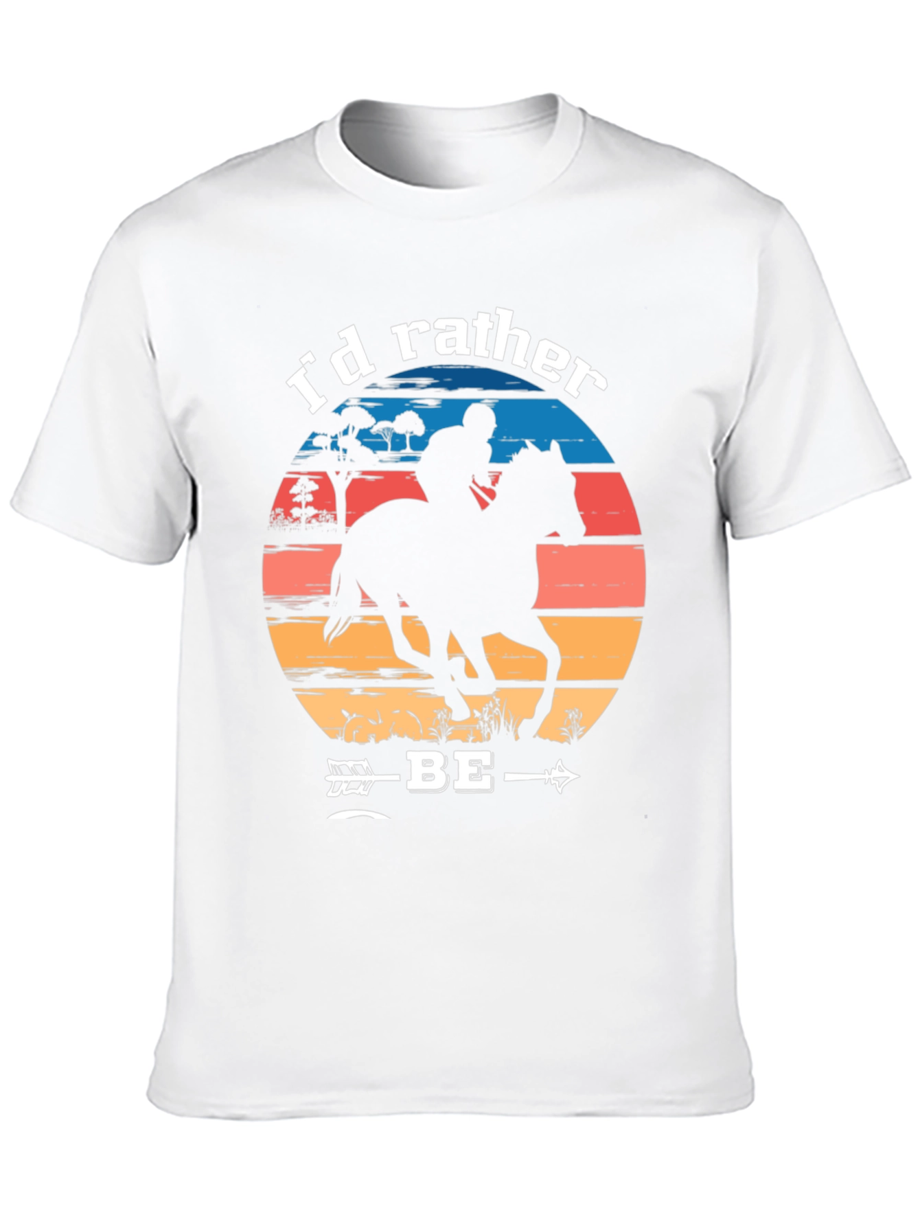 Black Equestrian T-Shirt: I'd Rather Be Riding view 10