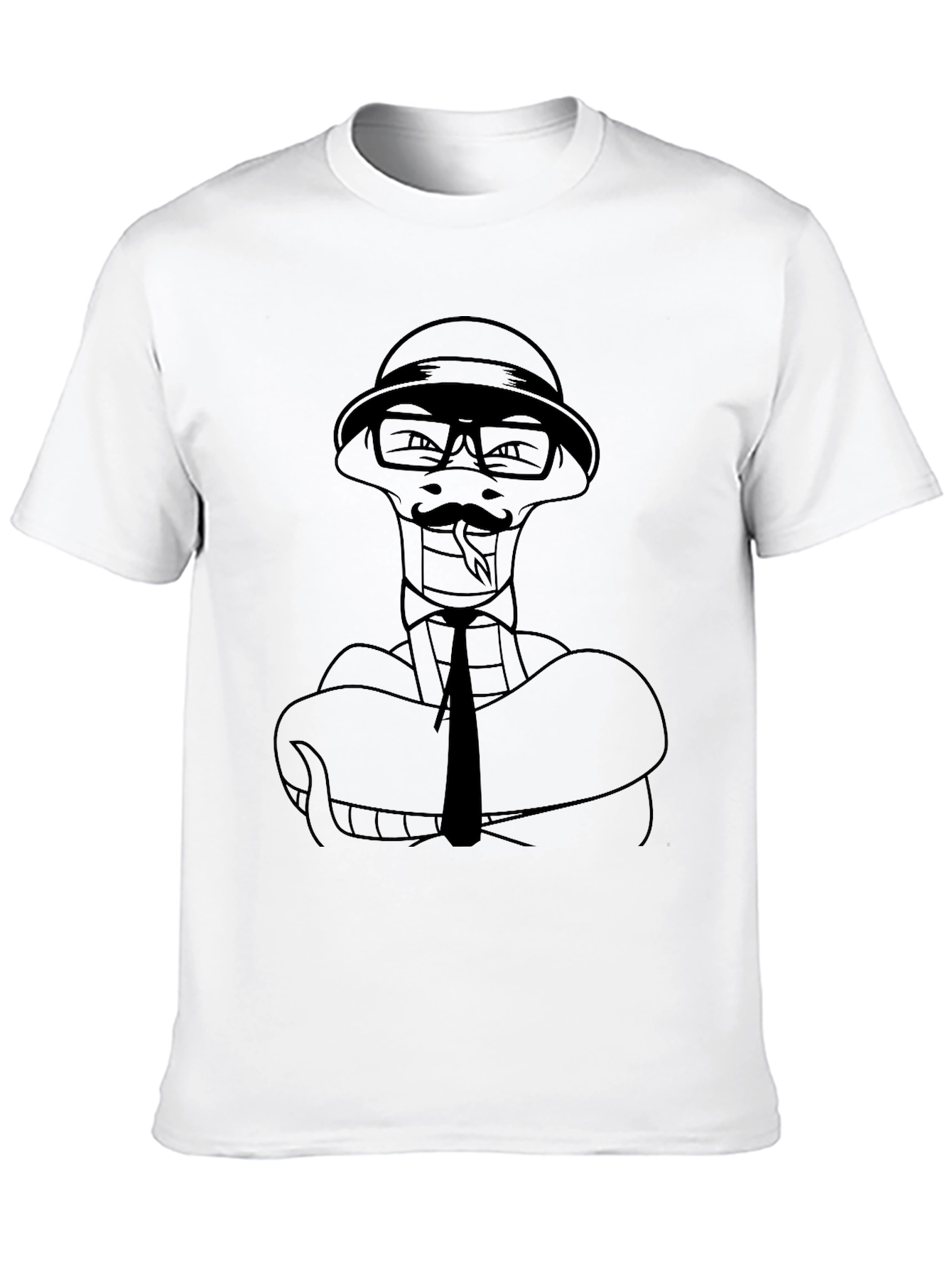 Black Dapper Snake Graphic Tee - Stylish & Unique view 10