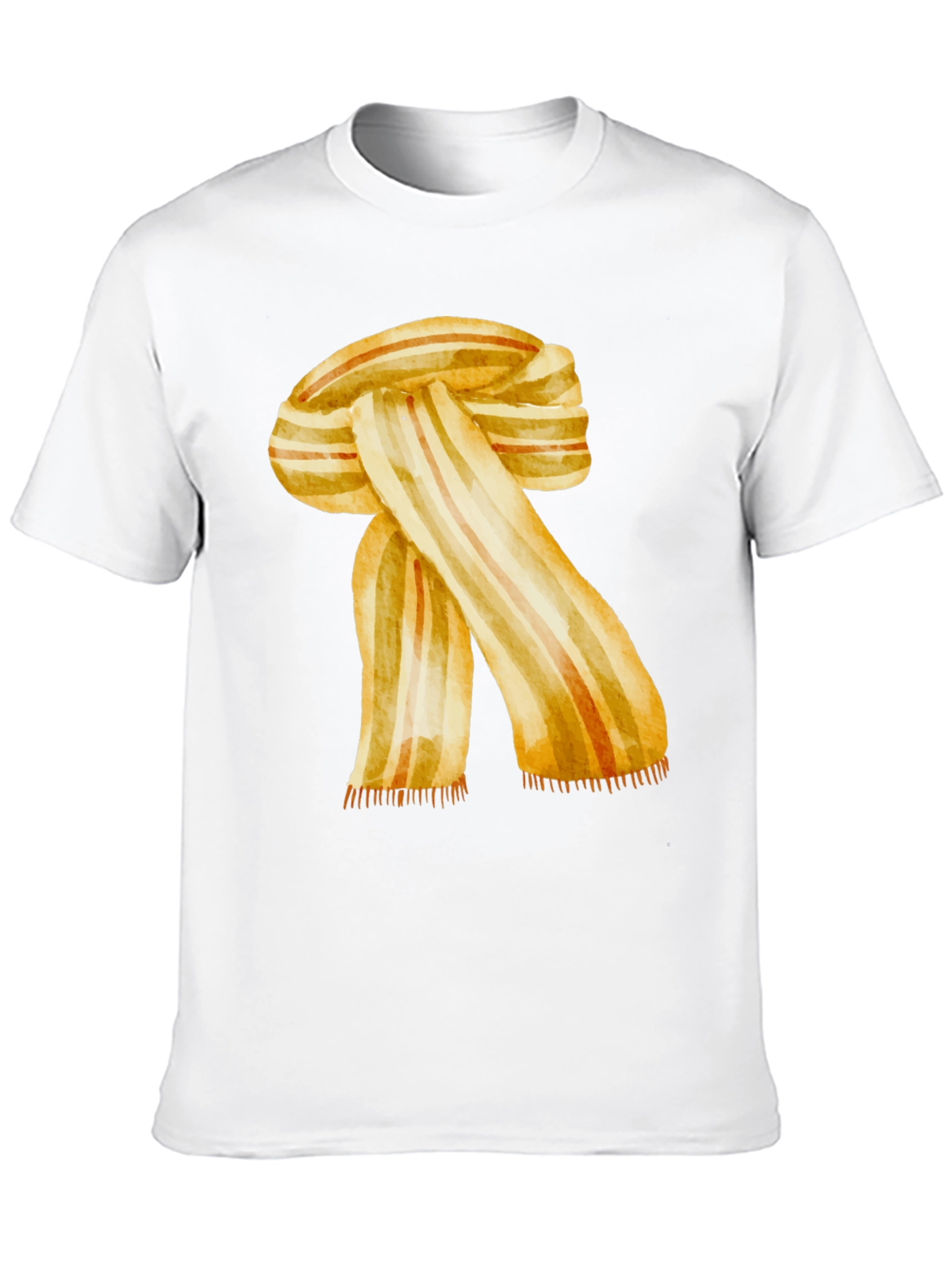 Black Watercolor Scarf Graphic Tee - Stylish Men's Shirt view 10