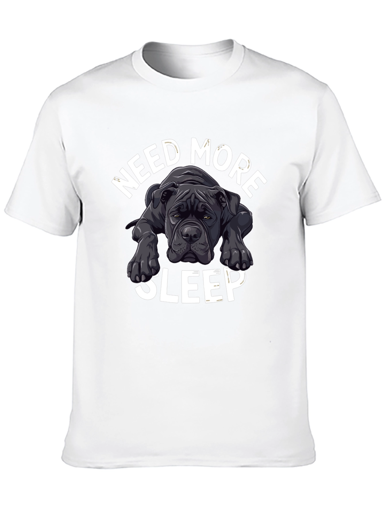 Black Need More Sleep Dog T-Shirt view 10