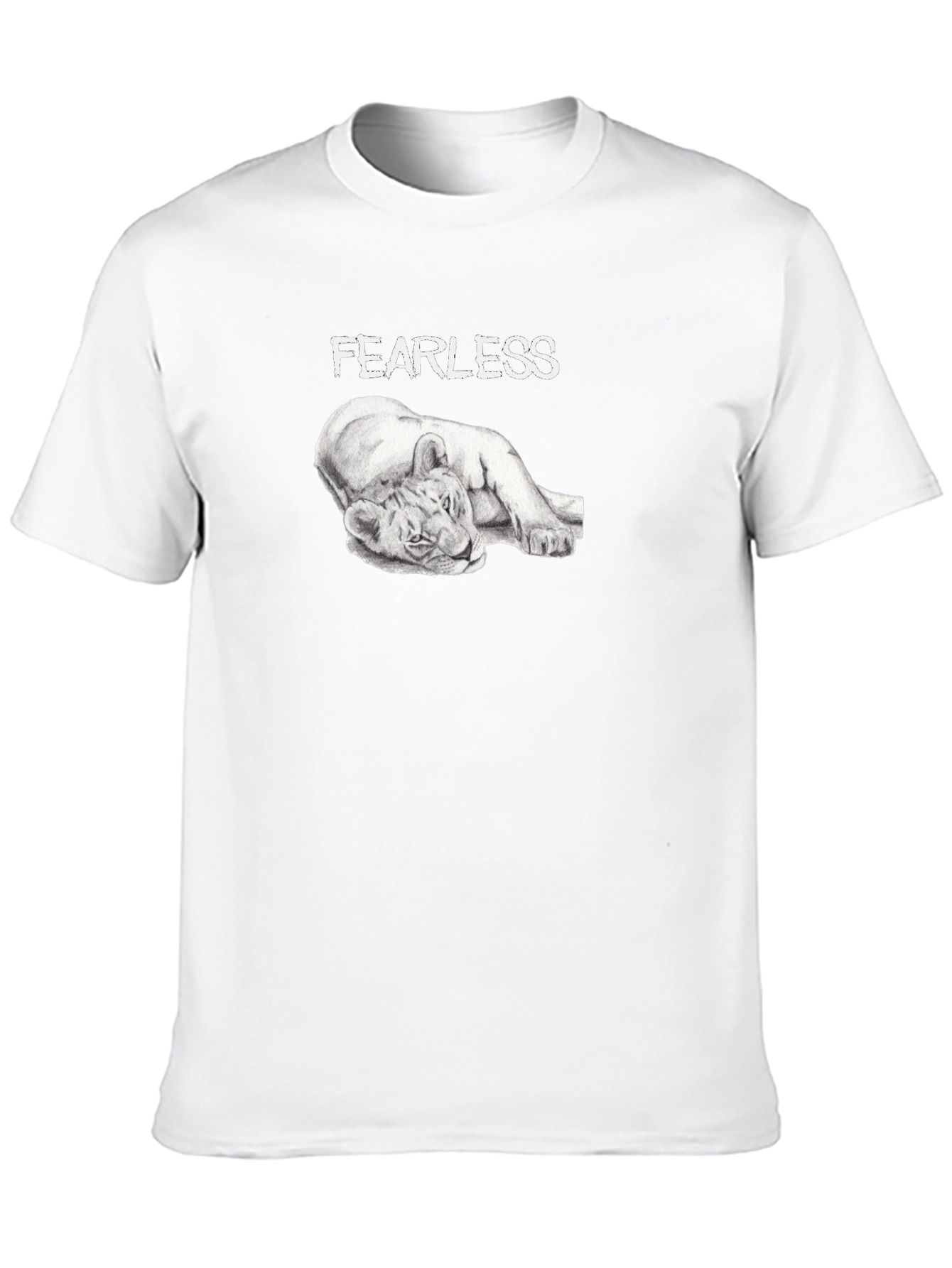 Black Fearless Lion Graphic T-Shirt - Premium Comfort Fit view 10
