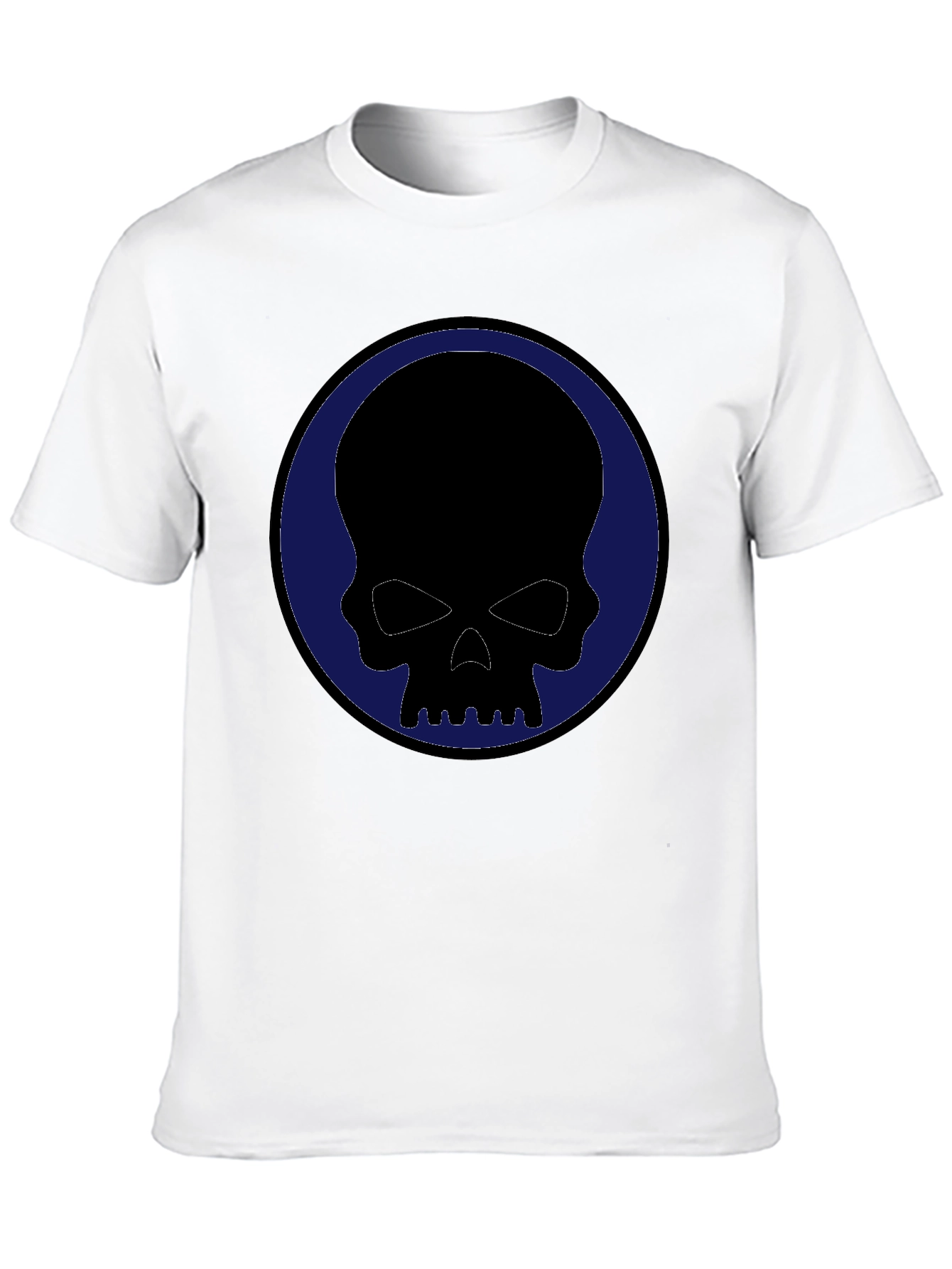 Black Skull Graphic Tee - Black Crew Neck Casual Shirt view 10