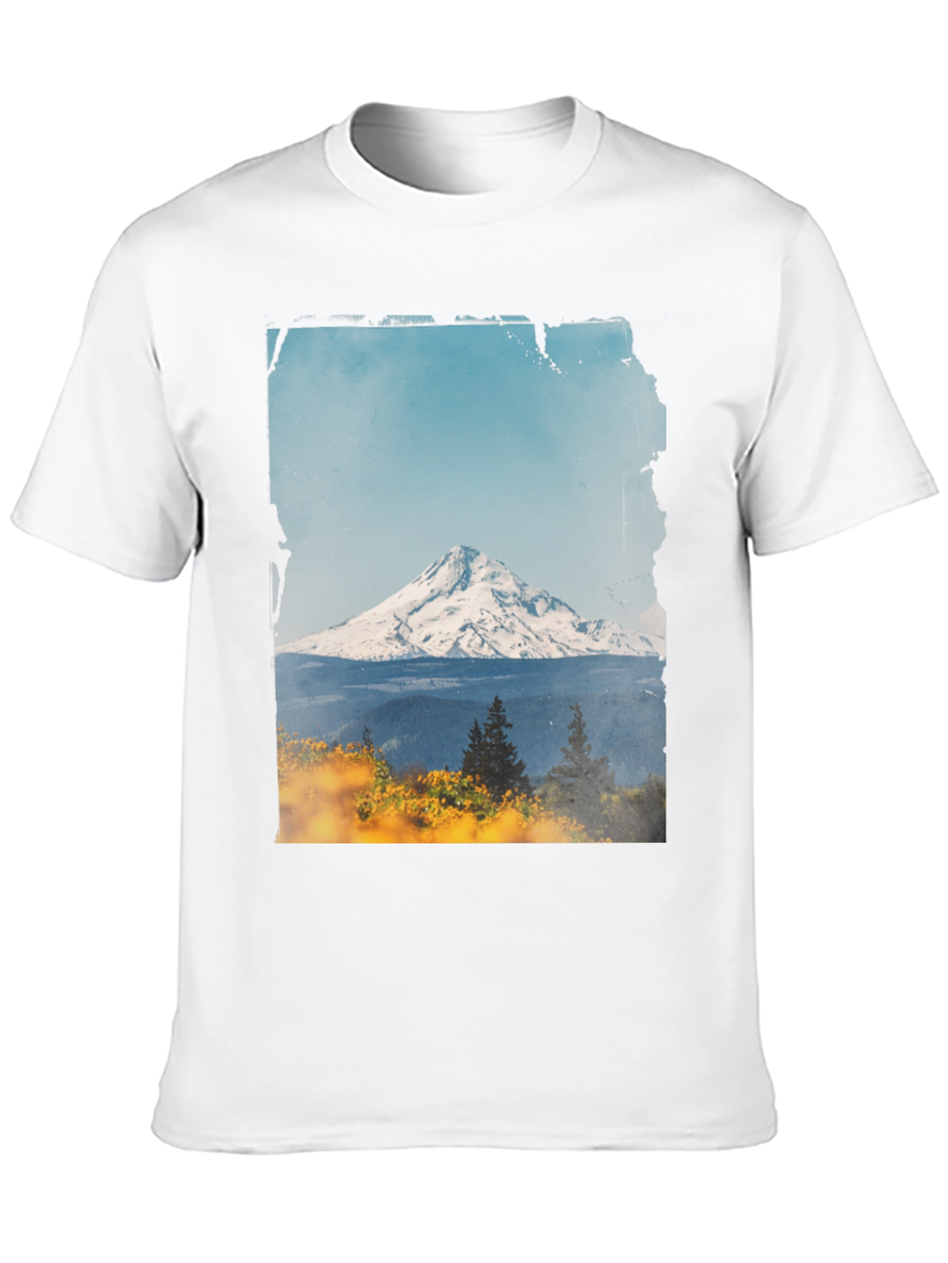 Black Mountain View Graphic Tee - Black Casual Shirt view 10