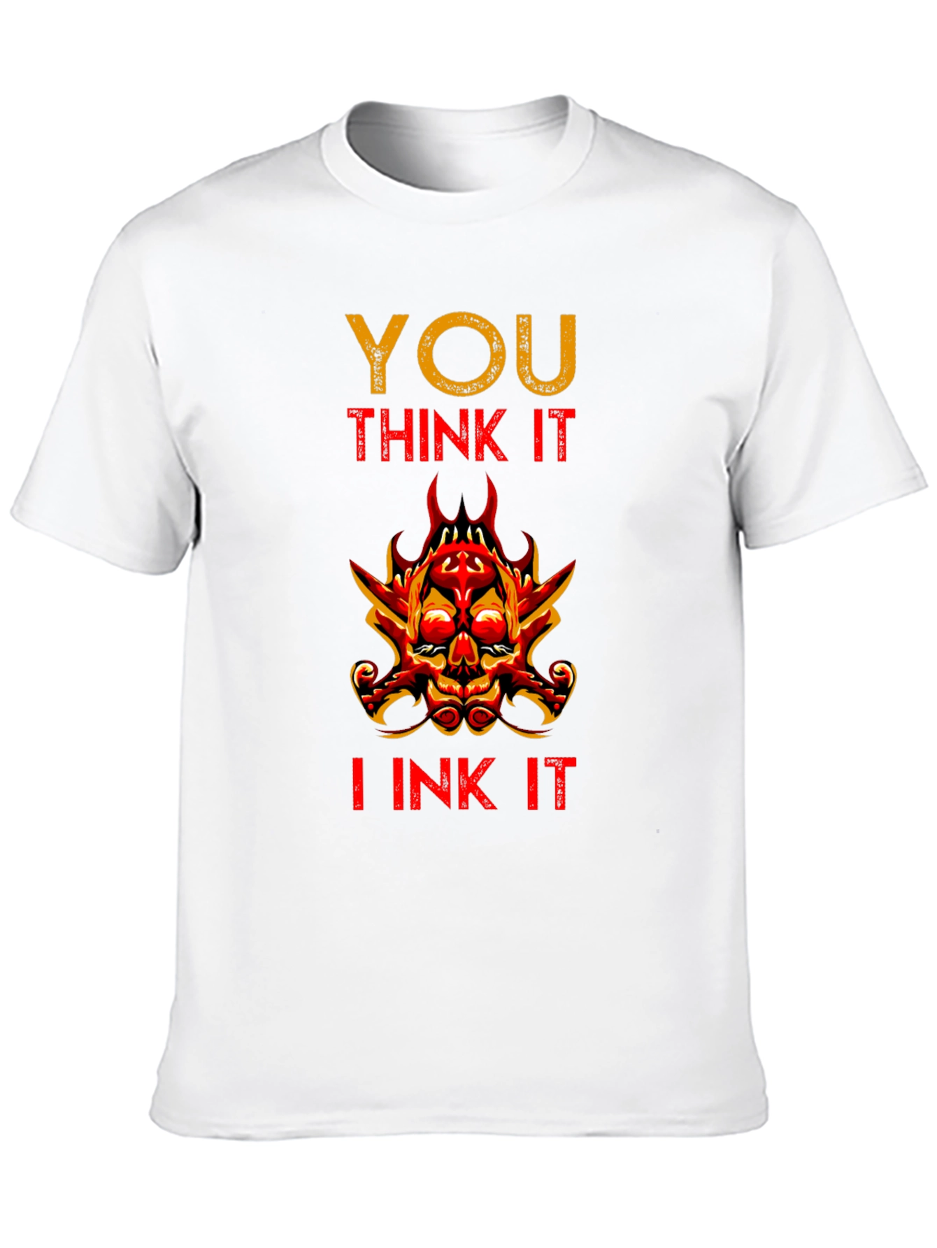 Black You Think It, I Ink It Graphic Tee - Unique Tattoo Artist T-Shirt view 10