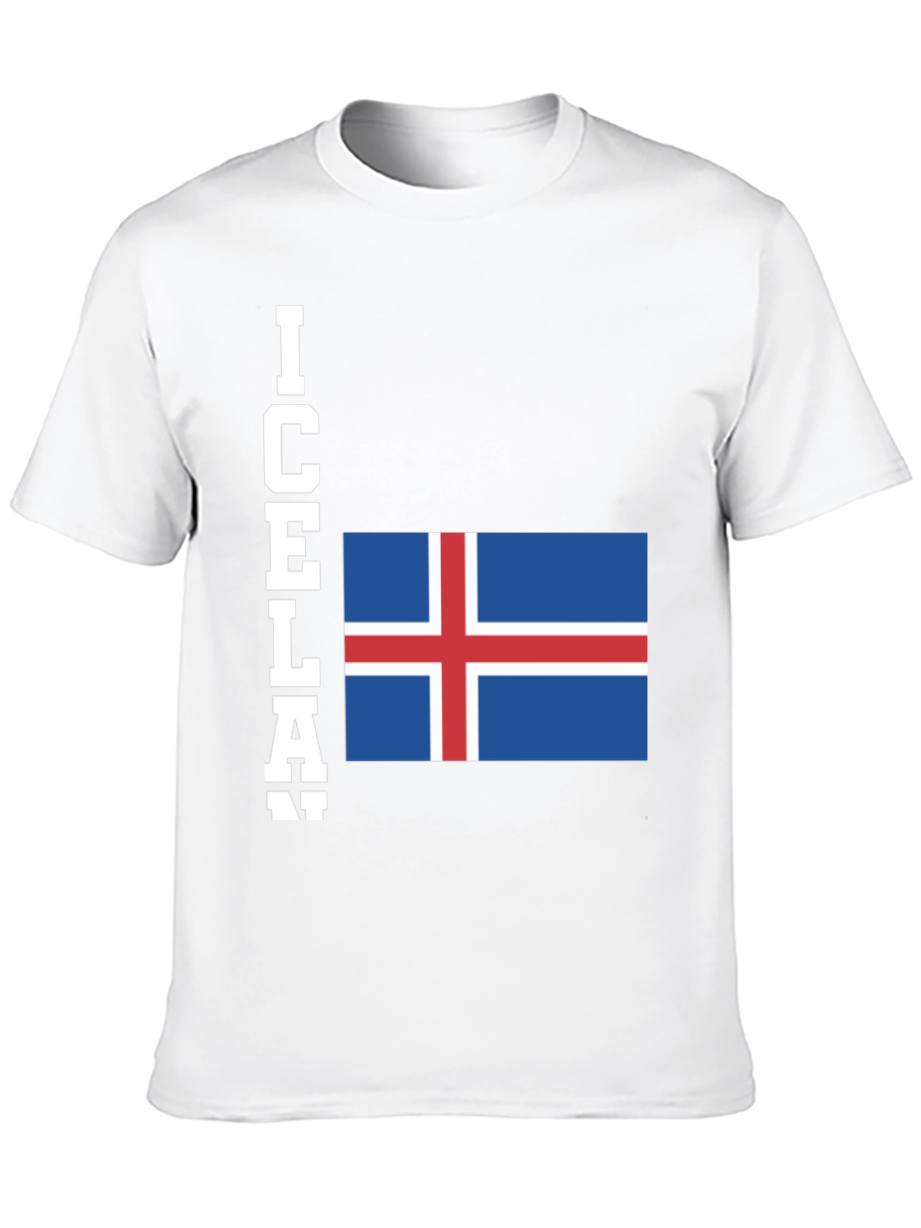 Black Iceland Flag T-Shirt - Black Graphic Tee view 10