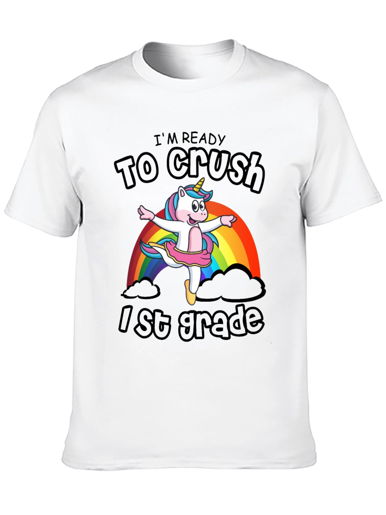 Black I'm Ready to Crush 1st Grade Unicorn T-Shirt view 10