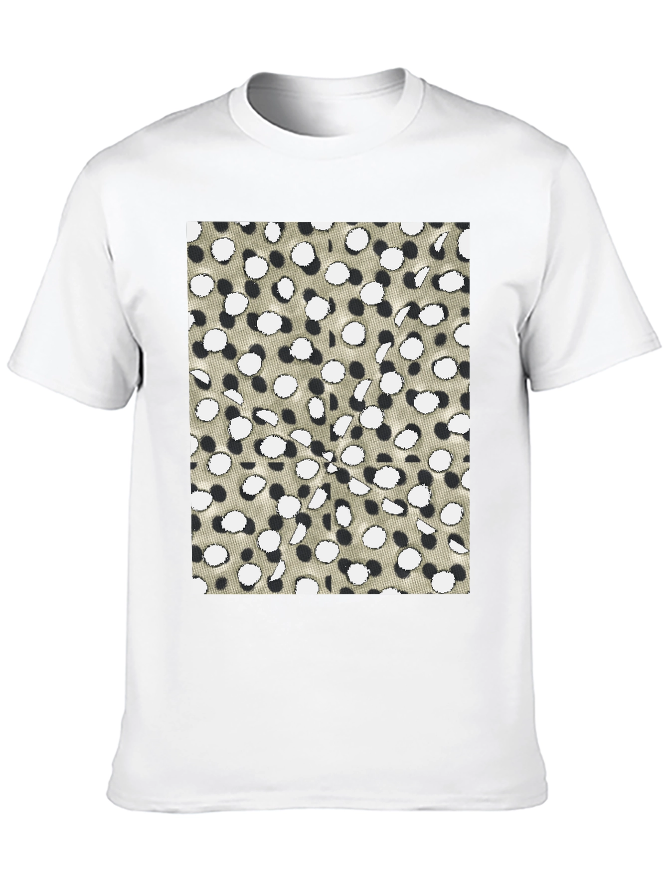 Black Abstract Print Crew Neck T-Shirt view 10