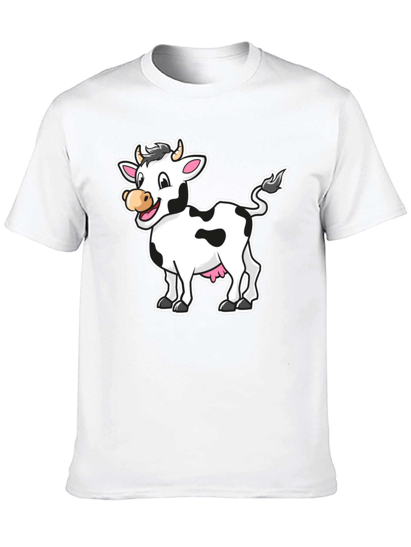Black Cow Graphic Print Black T-Shirt view 10