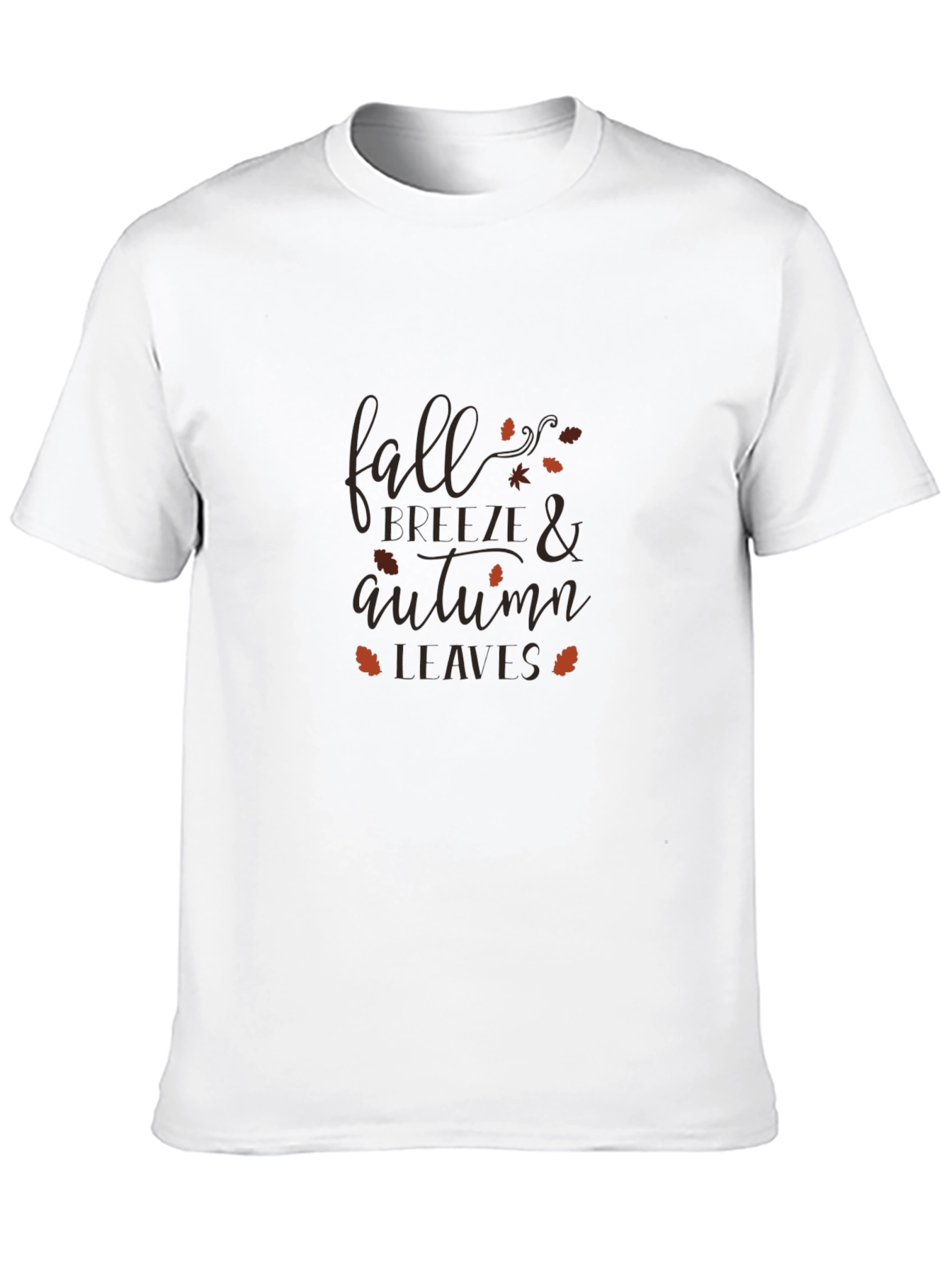 Black Fall & Autumn Leaves T-Shirt - Stylish Seasonal Design view 10