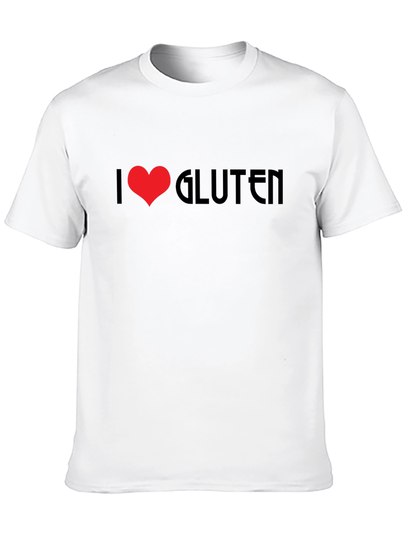 Black I Heart Gluten Black T-Shirt Novelty Graphic Tee view 10