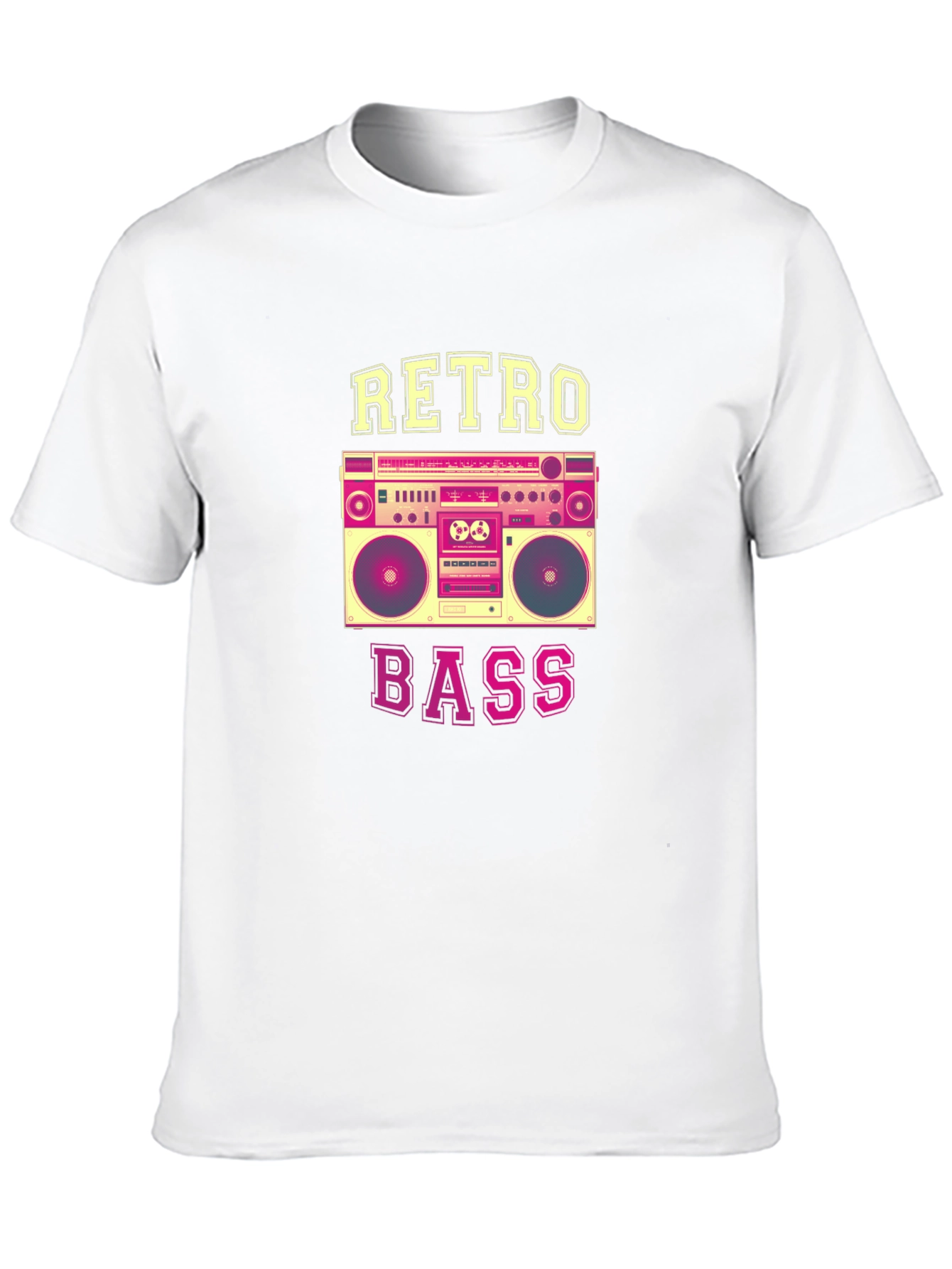 Black Retro Bass Boombox Graphic Tee - Black view 10