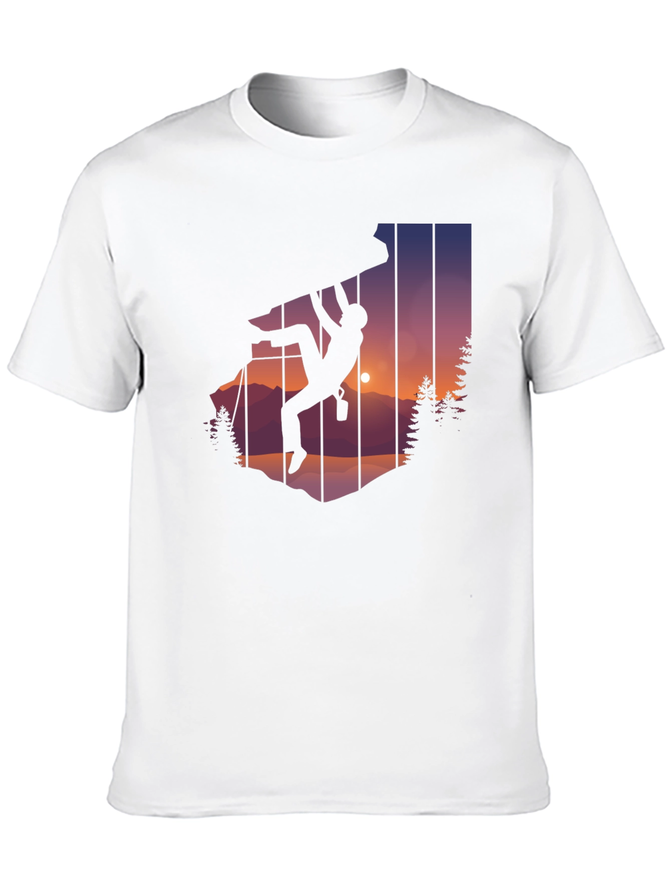 Black Climbing Silhouette Graphic Tee - Adventure T-Shirt view 10