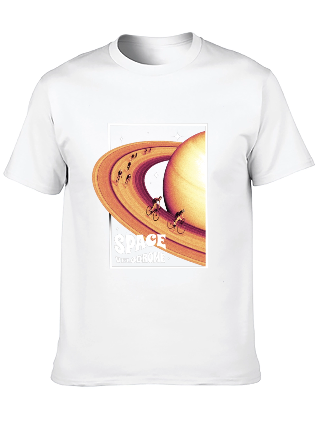 Black Space Velodrome Graphic T-Shirt - Saturn Cycling Tee view 10