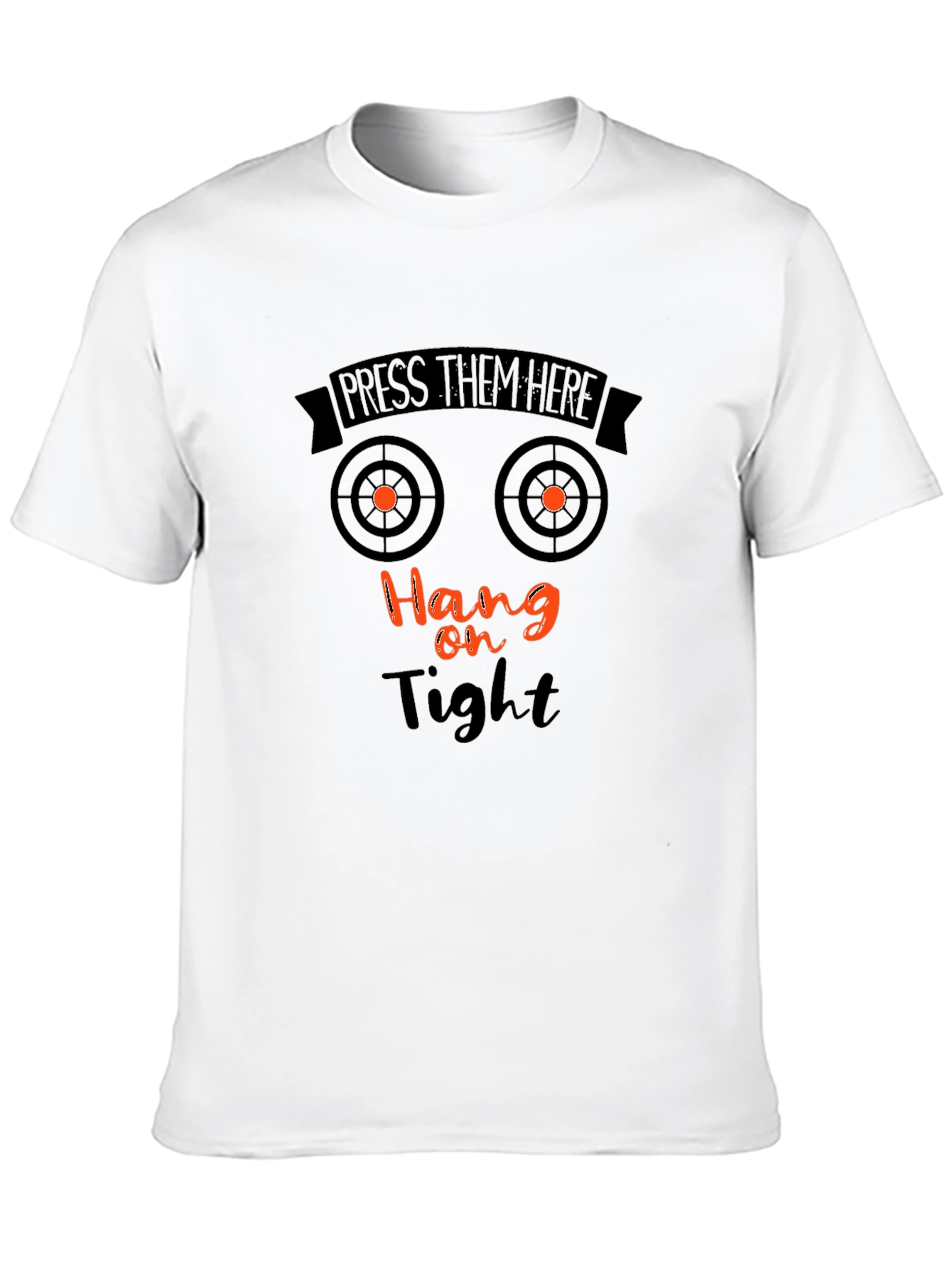 Black Press Them Here T-Shirt - Funny Graphic Tee view 10