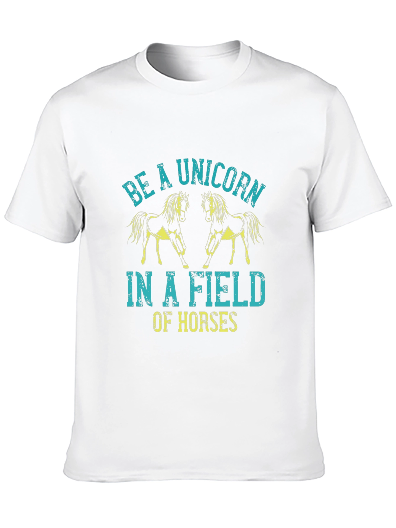 Black Be a Unicorn in a Field of Horses T-Shirt view 10