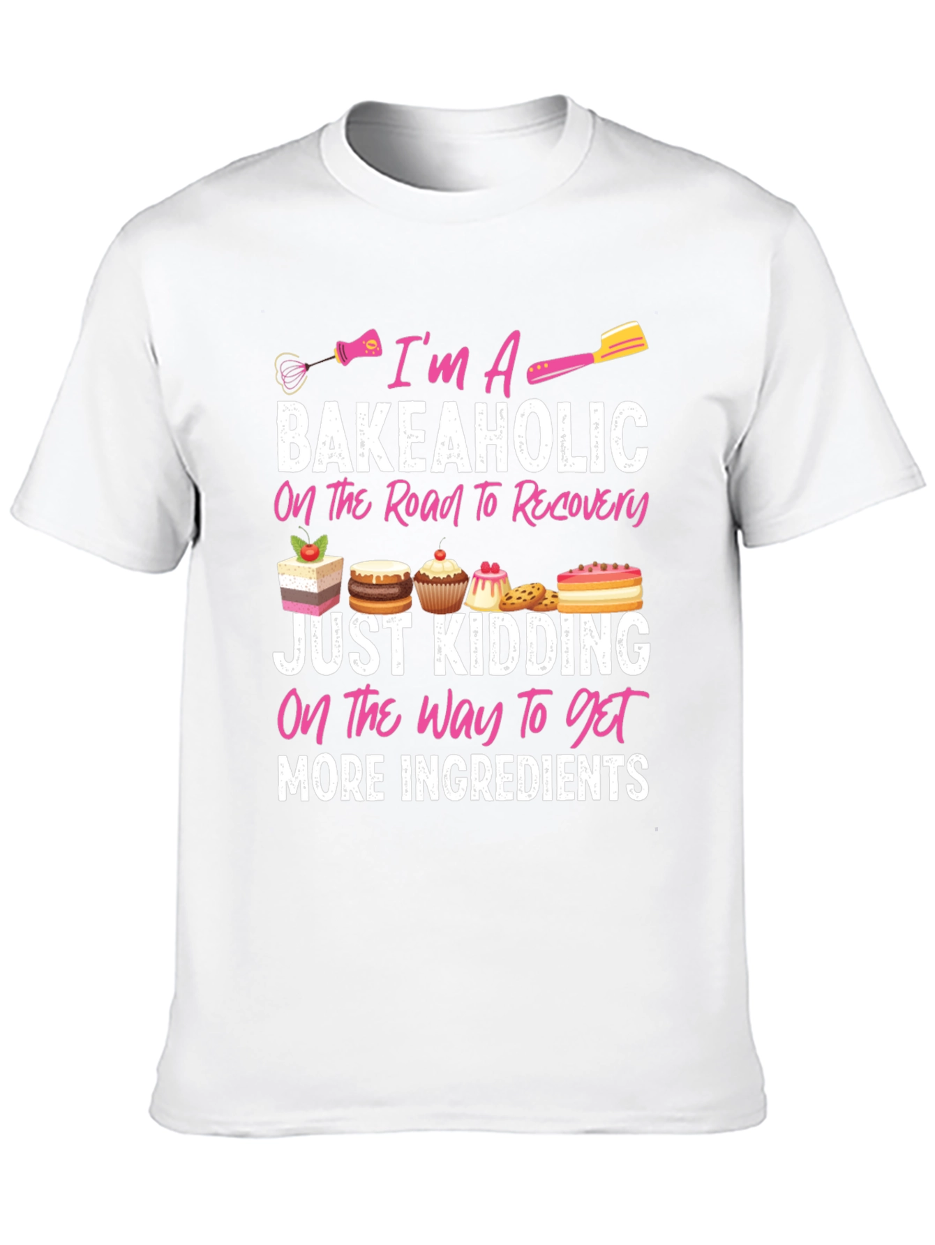 Black Bakeaholic T-Shirt: Baking Lover Tee view 10
