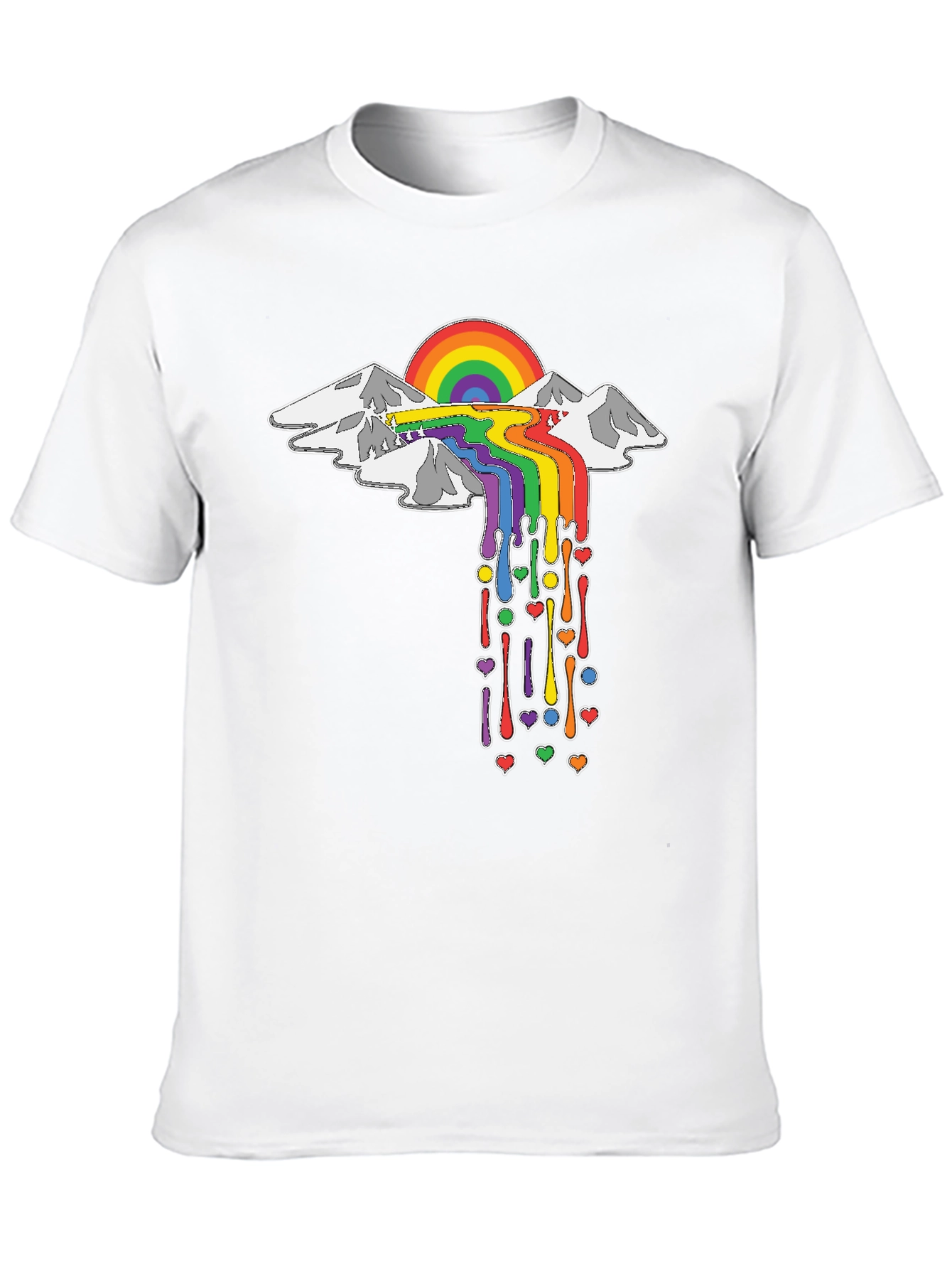 Black Rainbow Mountain T-Shirt - Express Yourself! view 10