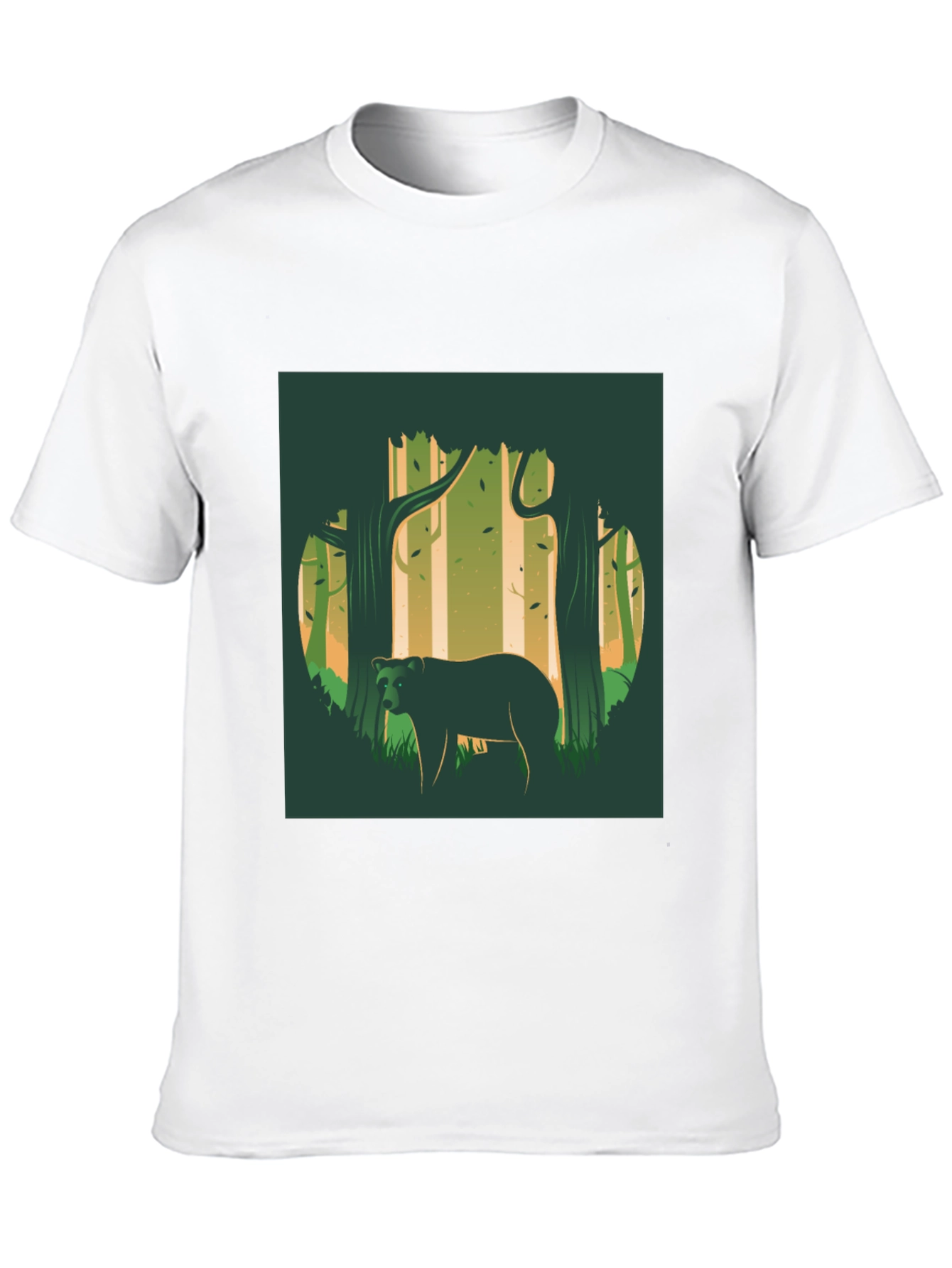 Black Bear in Forest Graphic Tee - Nature Lover Shirt view 10