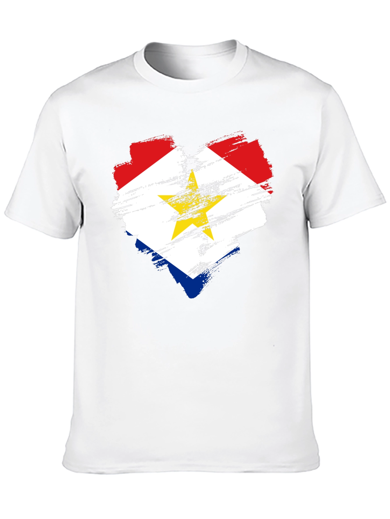 Black Saba Flag Heart T-Shirt view 10