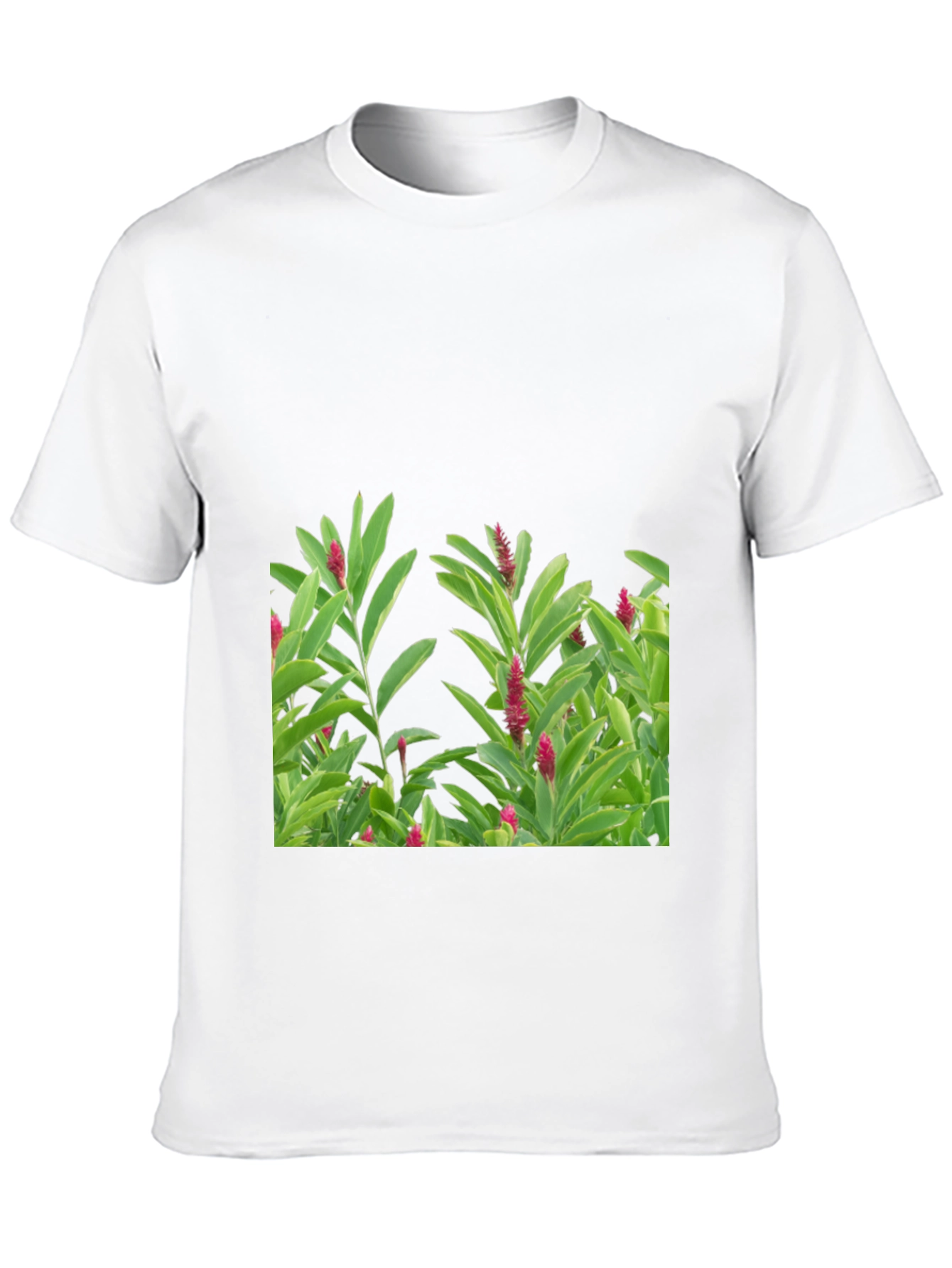 Black Tropical Plant Graphic Tee - Black Cotton Shirt view 10
