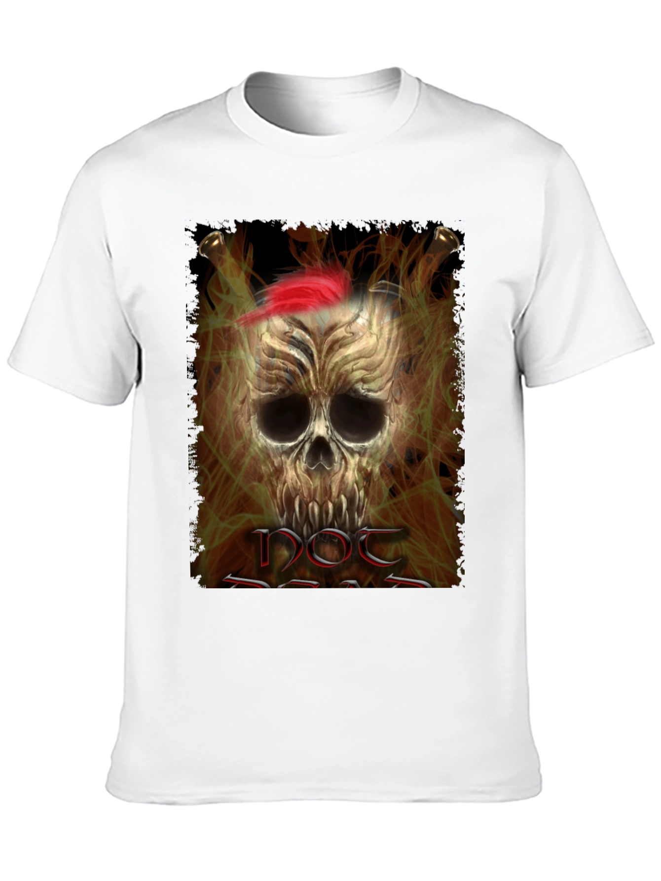 Black Skull Pirate Graphic Tee - Black Cotton T-Shirt view 10