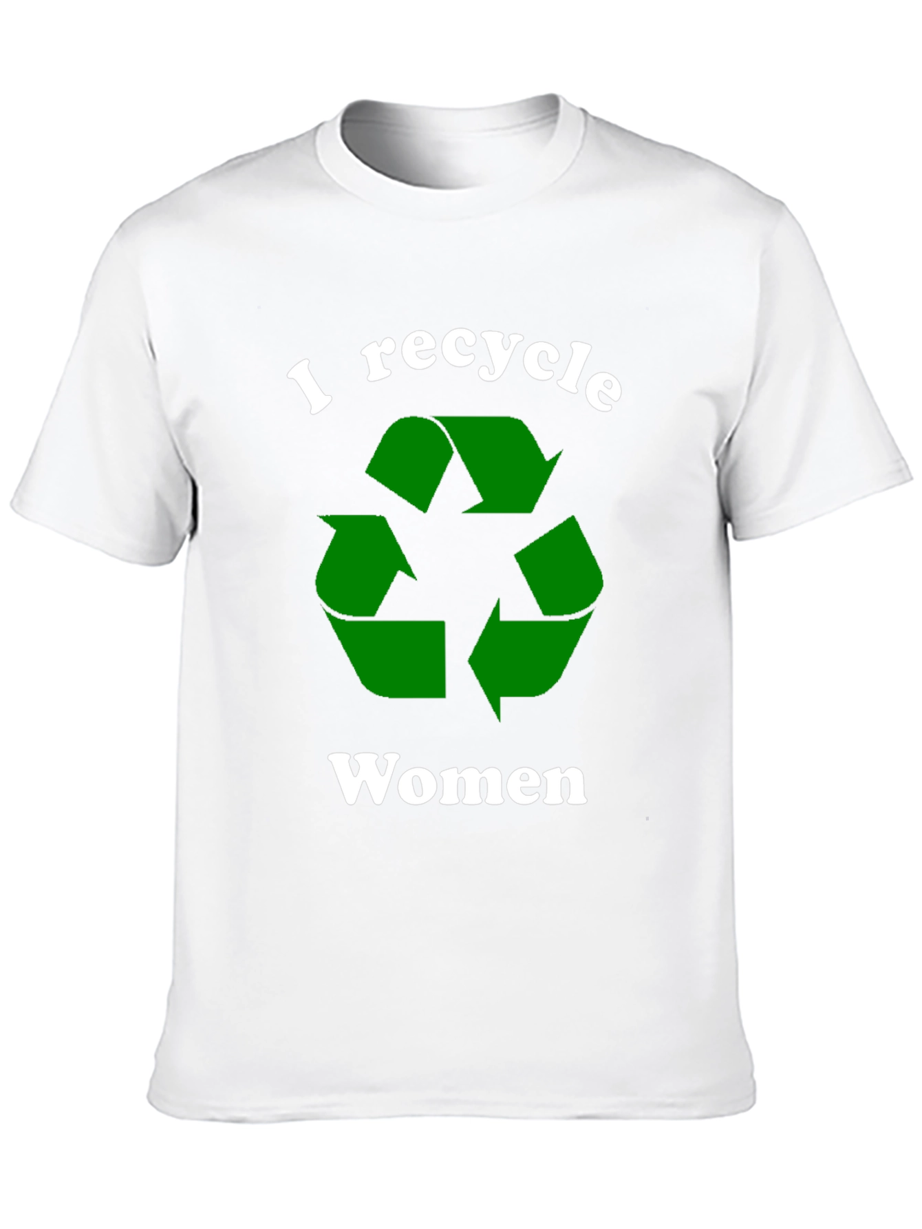Black I Recycle Women Graphic Tee - Bold Statement T-Shirt view 10