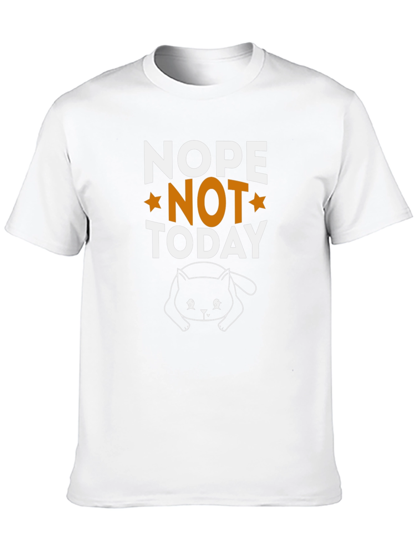 Black Nope Not Today Cat Graphic Tee view 10