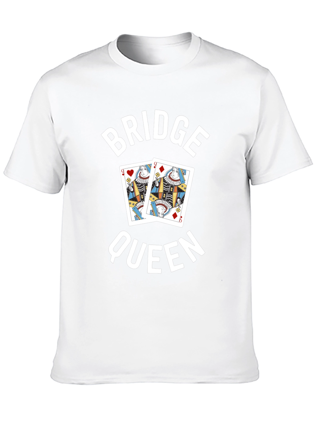 Black Bridge Queen T-Shirt - Card Game Player Tee view 10