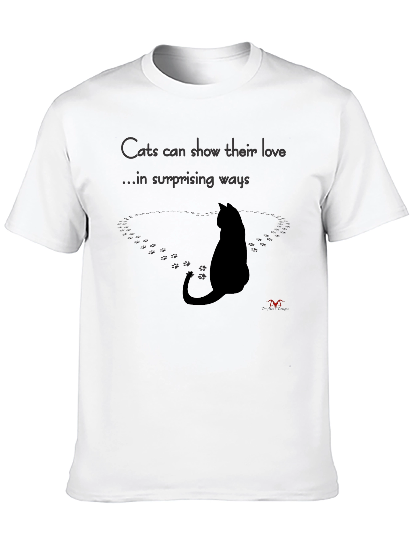 Black Cat Love Surprise T-Shirt view 10
