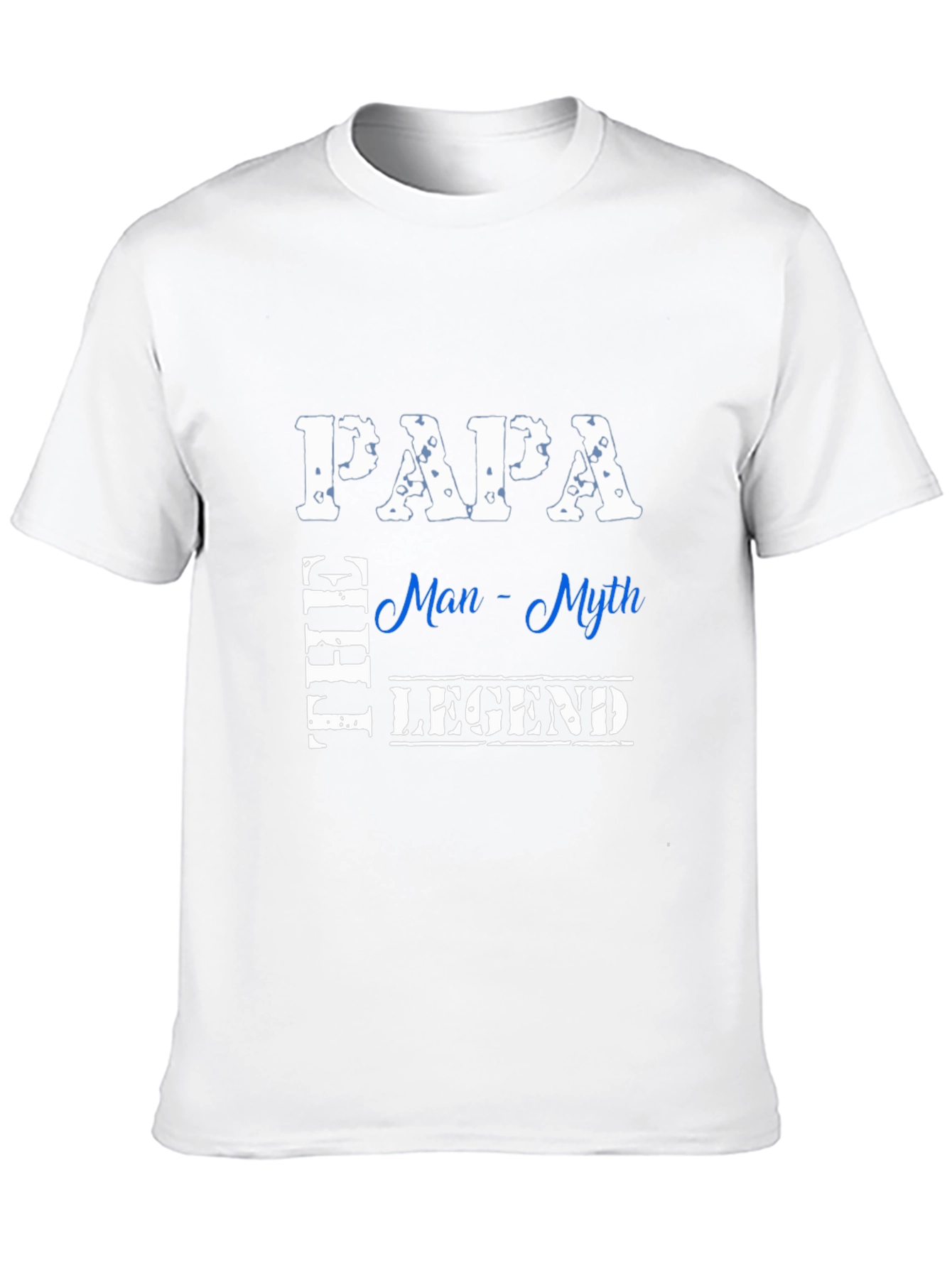 Papa The Man Myth Legend T-Shirt - Black - 10