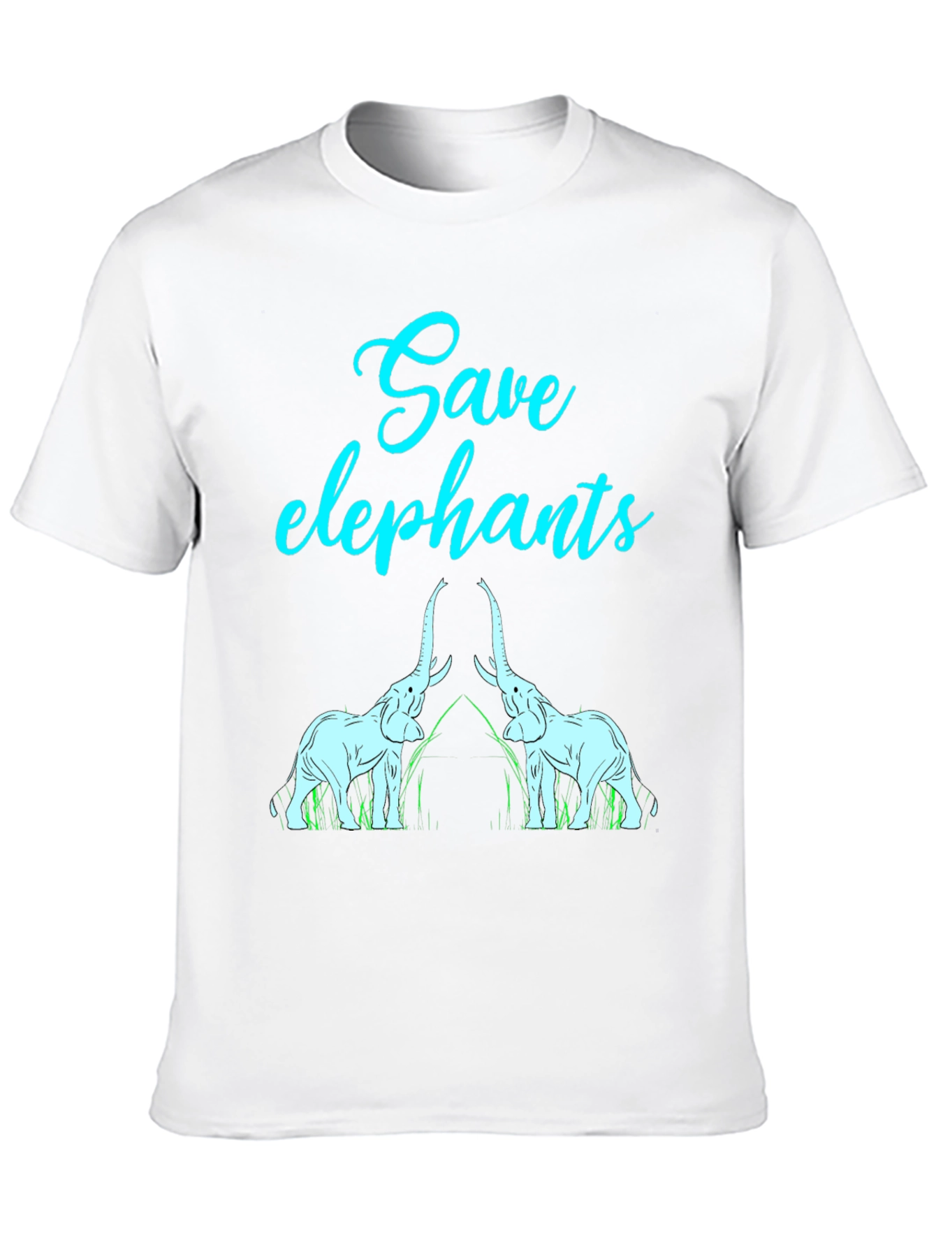 Black Save Elephants Graphic Tee - Wildlife Conservation T-Shirt view 10