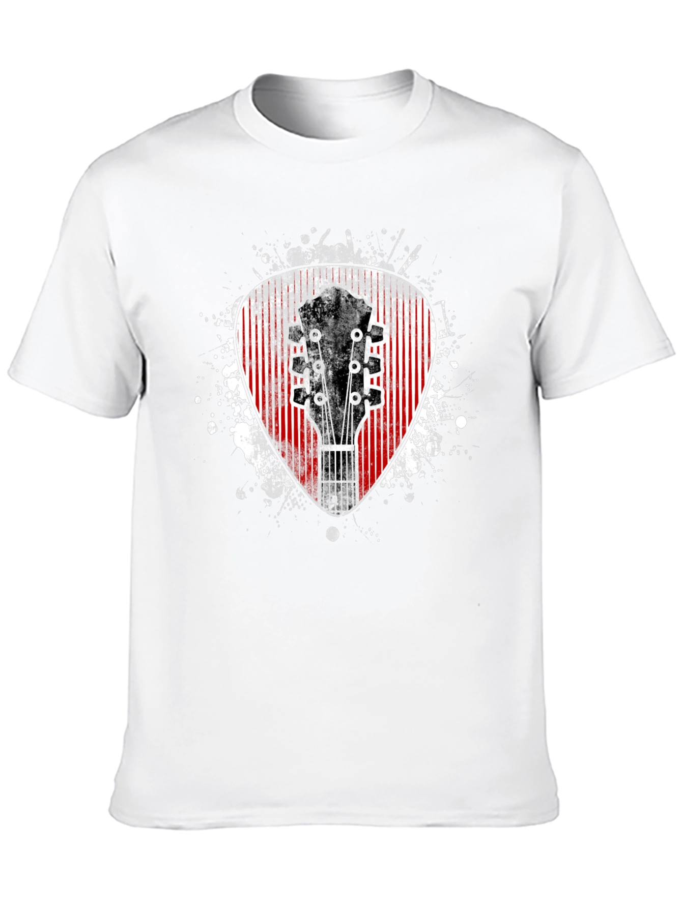 Black Guitar Pick Graphic Tee - Rock & Roll Shirt view 10