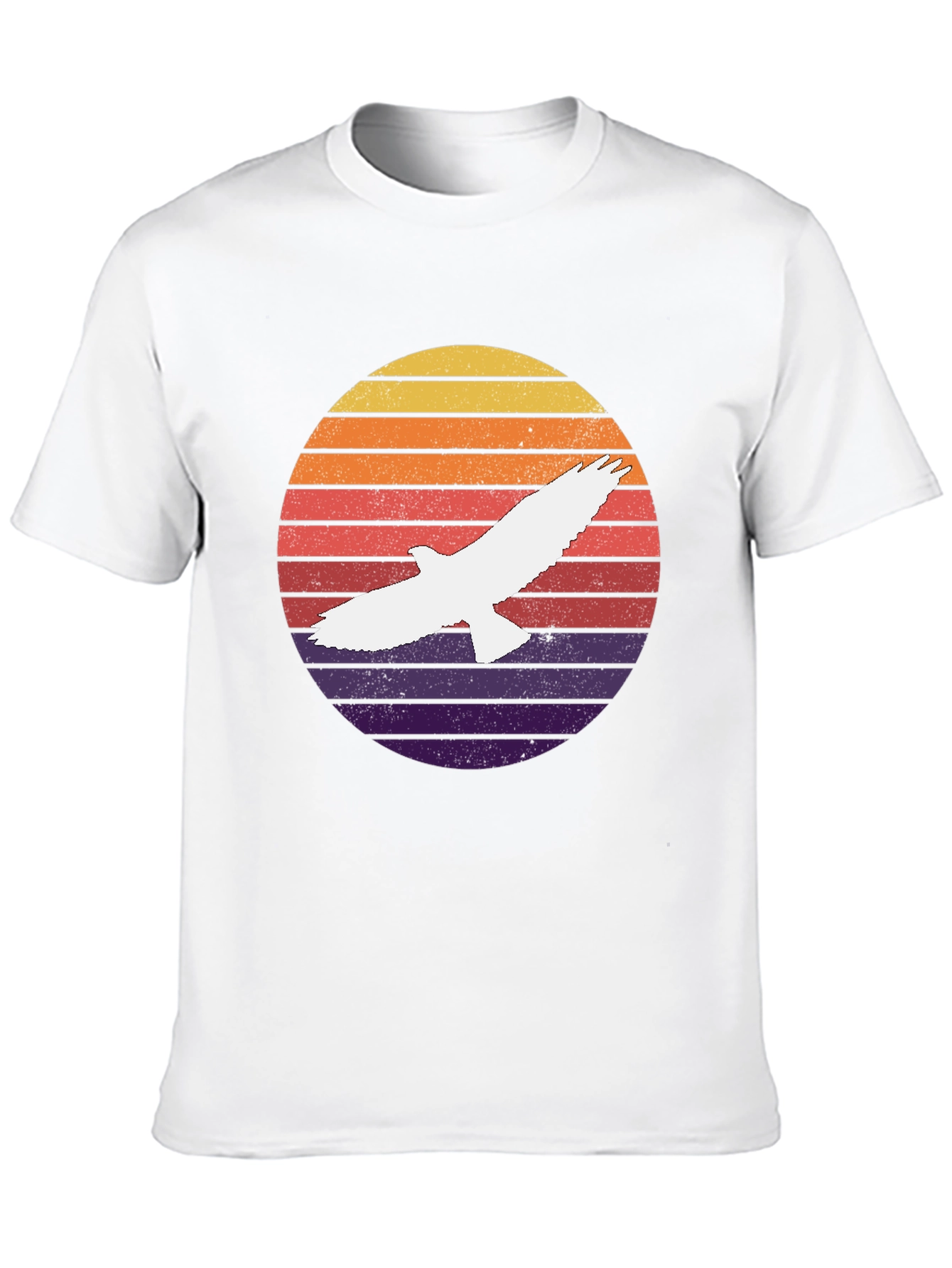 Black Retro Eagle Sunset T-Shirt view 10