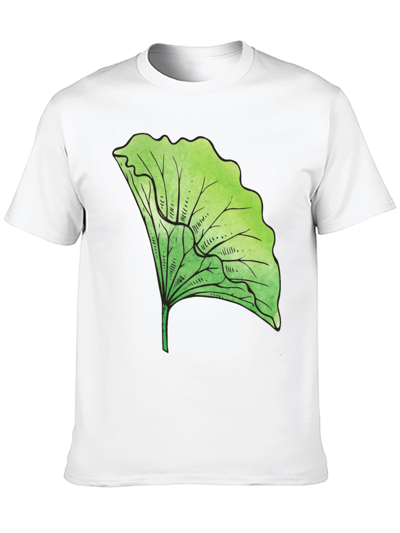 Black Lettuce Leaf Graphic Tee - Fresh Style! view 10