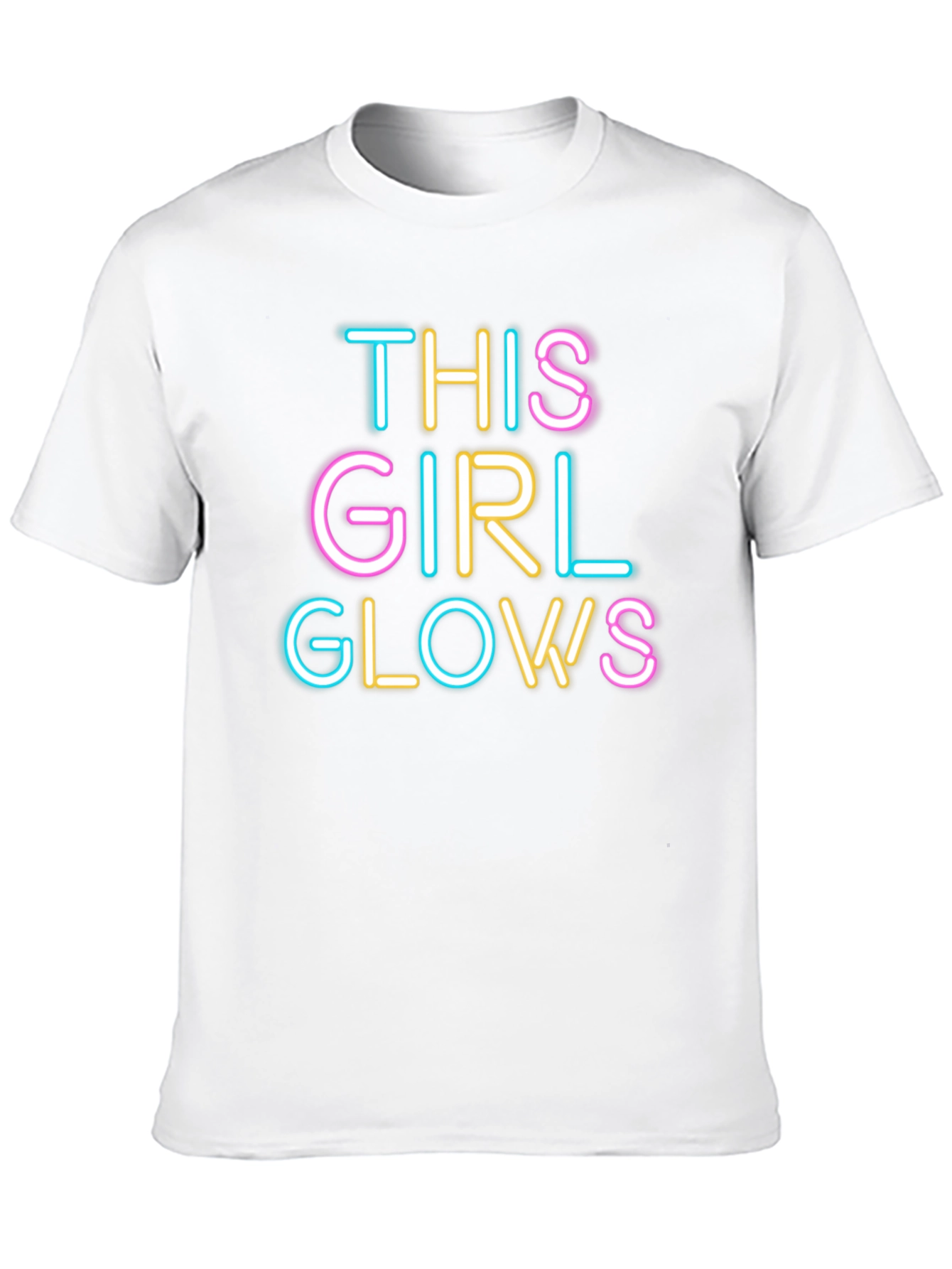 Black This Girl Glows Black Crew Neck Graphic Tee view 10