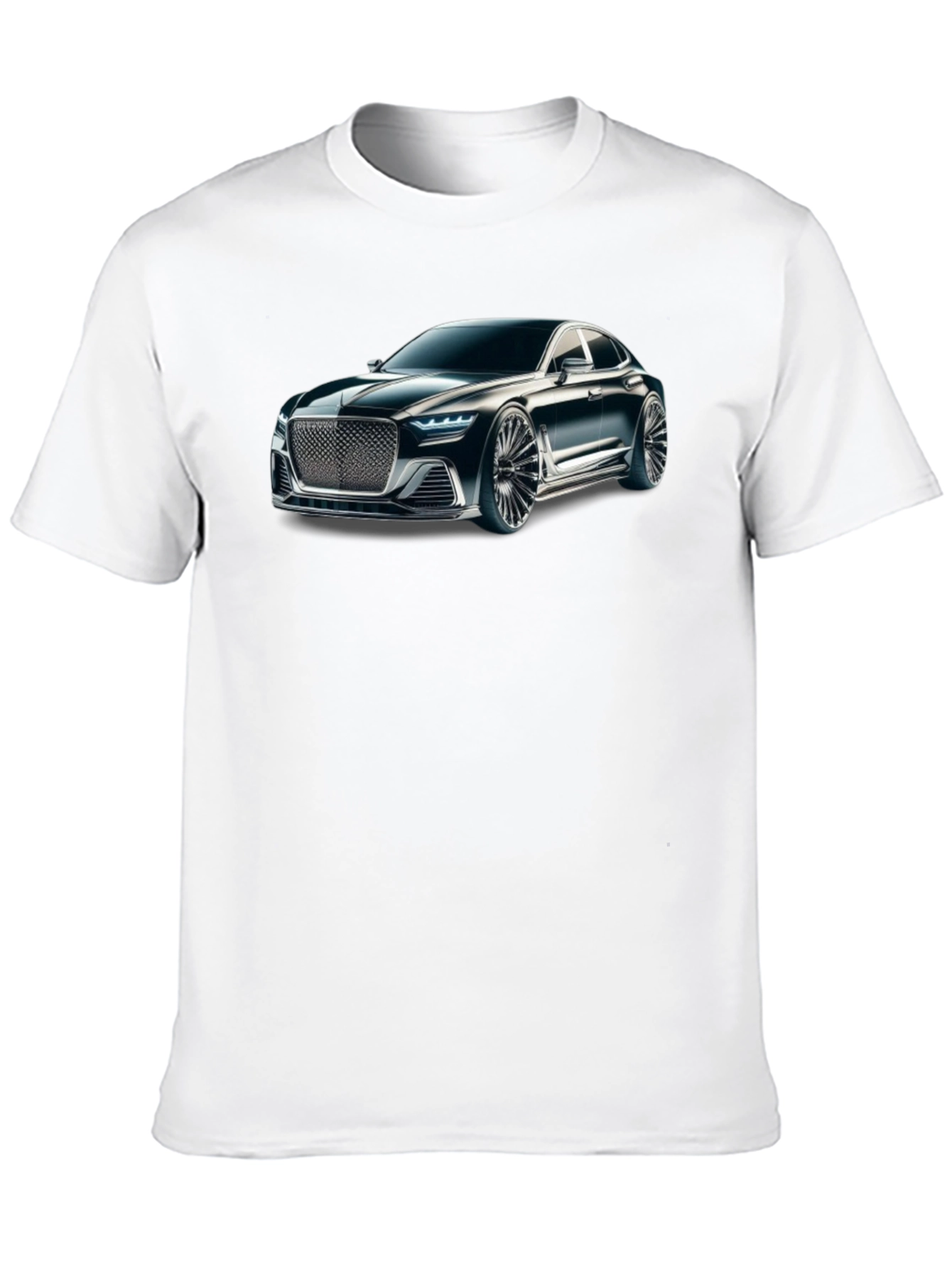 Black Sleek Car Graphic Black T-Shirt view 10