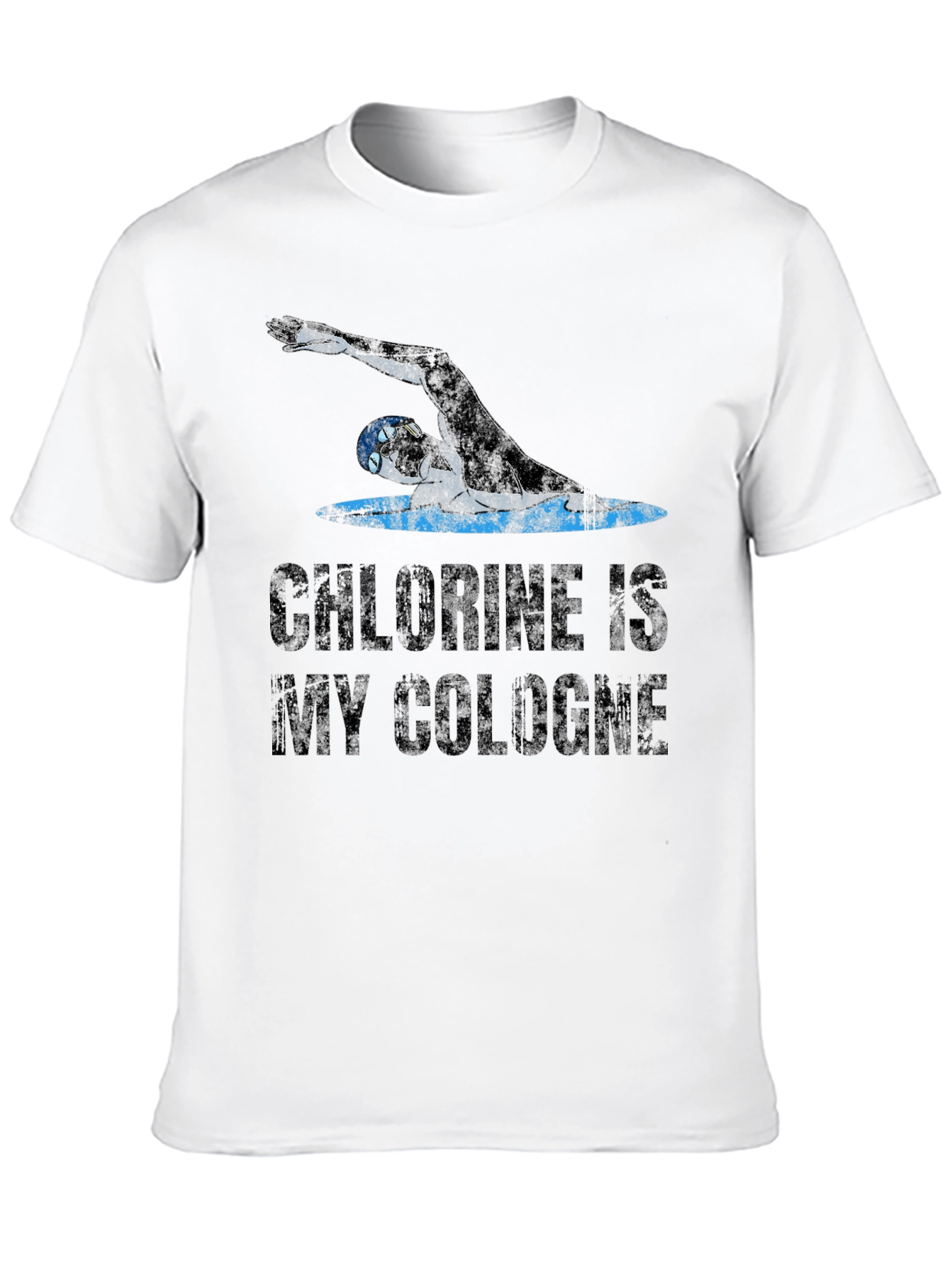 Black Chlorine is My Cologne Swimmer T-Shirt view 10