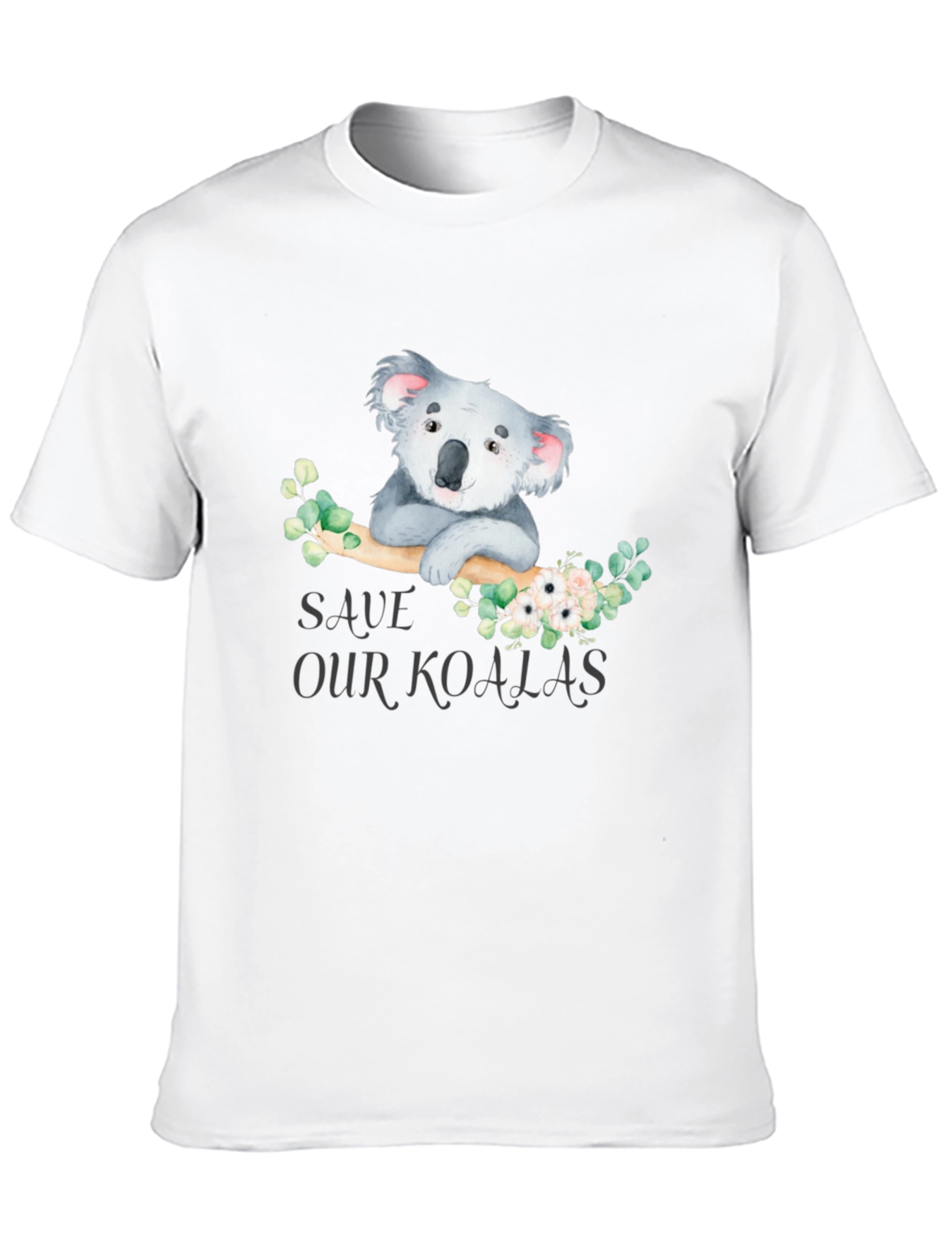 Black Save Our Koalas Graphic Tee - Soft Cotton view 10