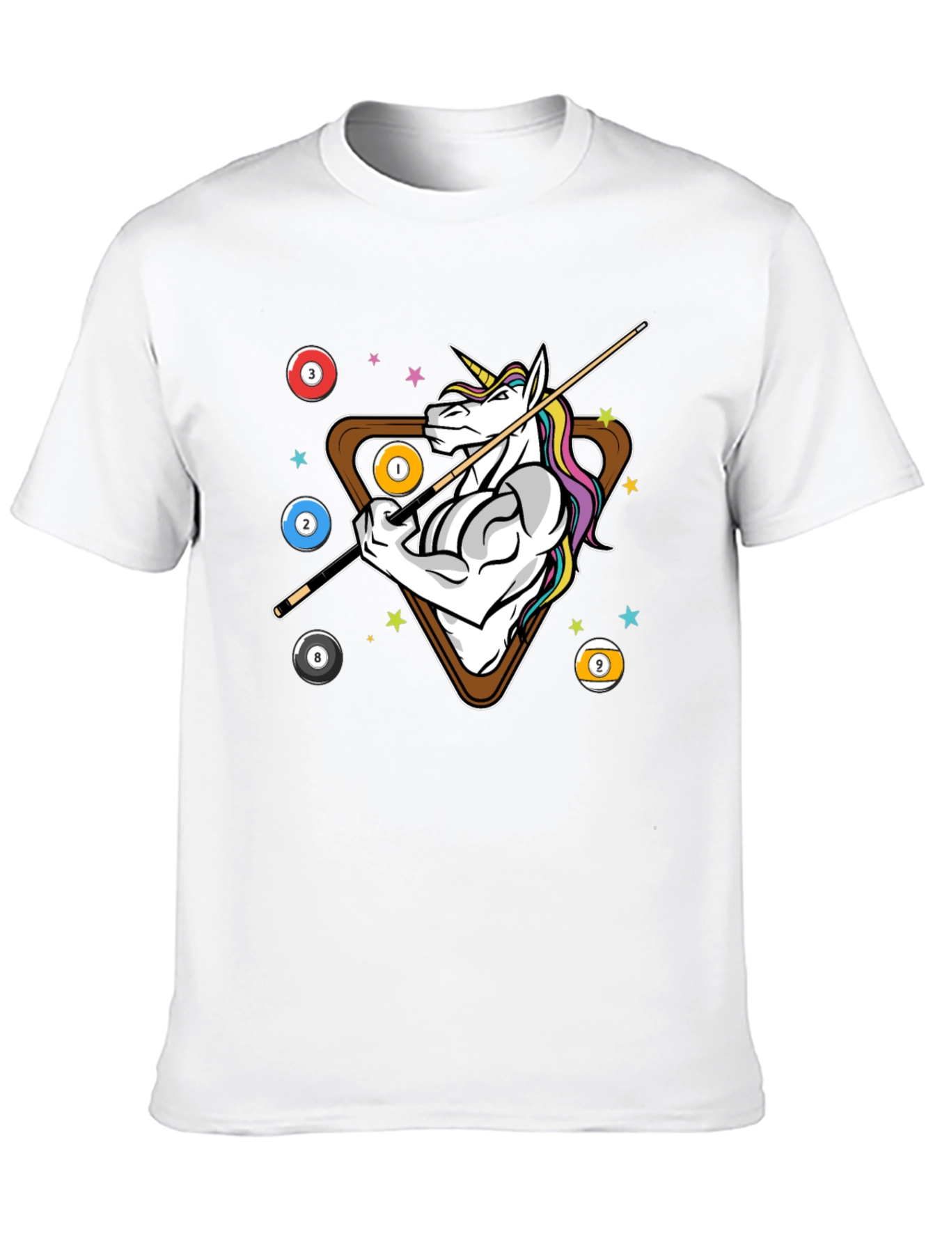Black Unicorn Billiards T-Shirt - Stylish Graphic Tee view 10