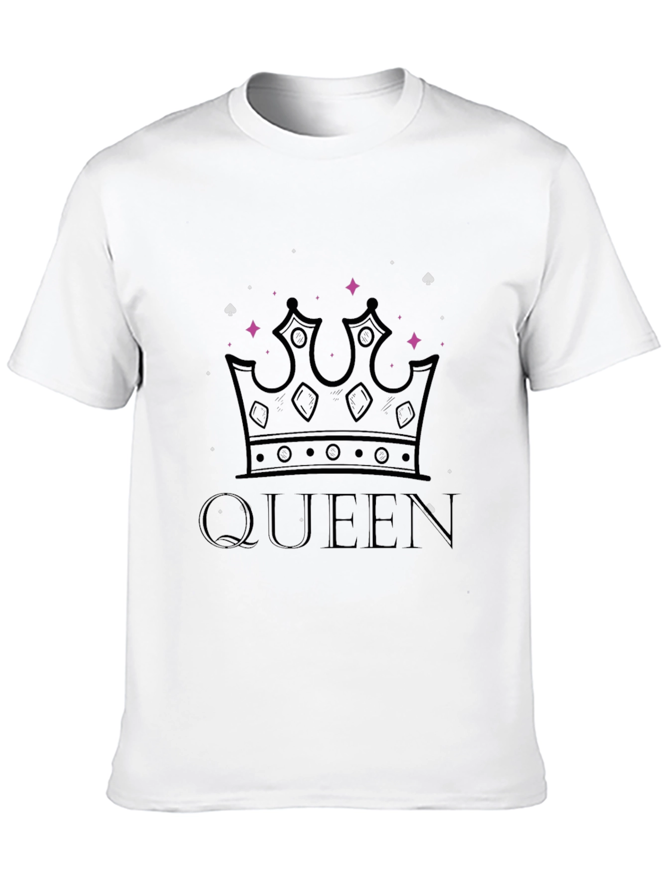 Black Queen Crown Graphic Black T-Shirt view 10