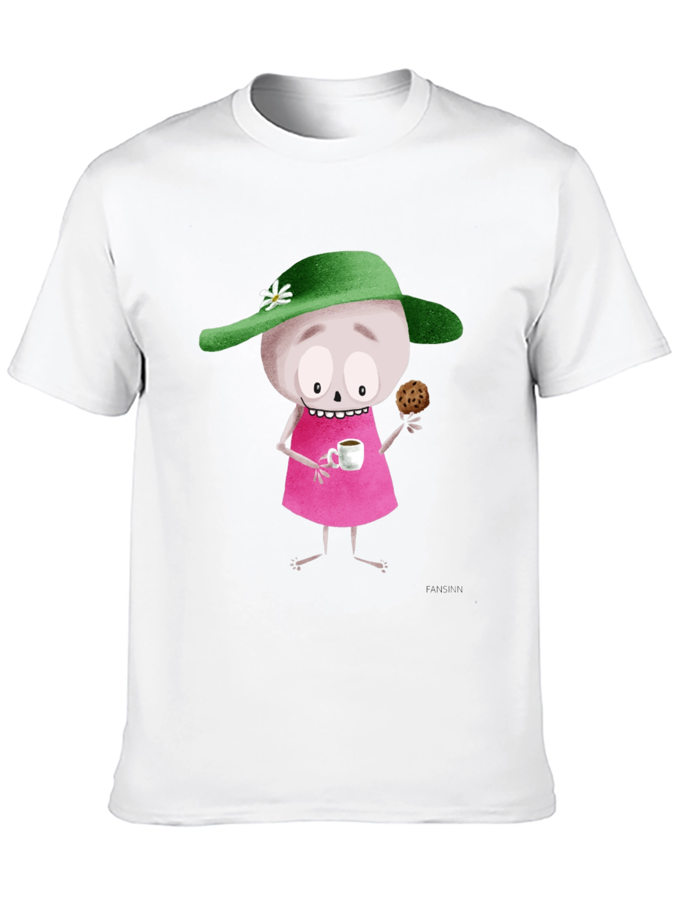 Black Whimsical Cartoon T-Shirt - Unique Design view 10