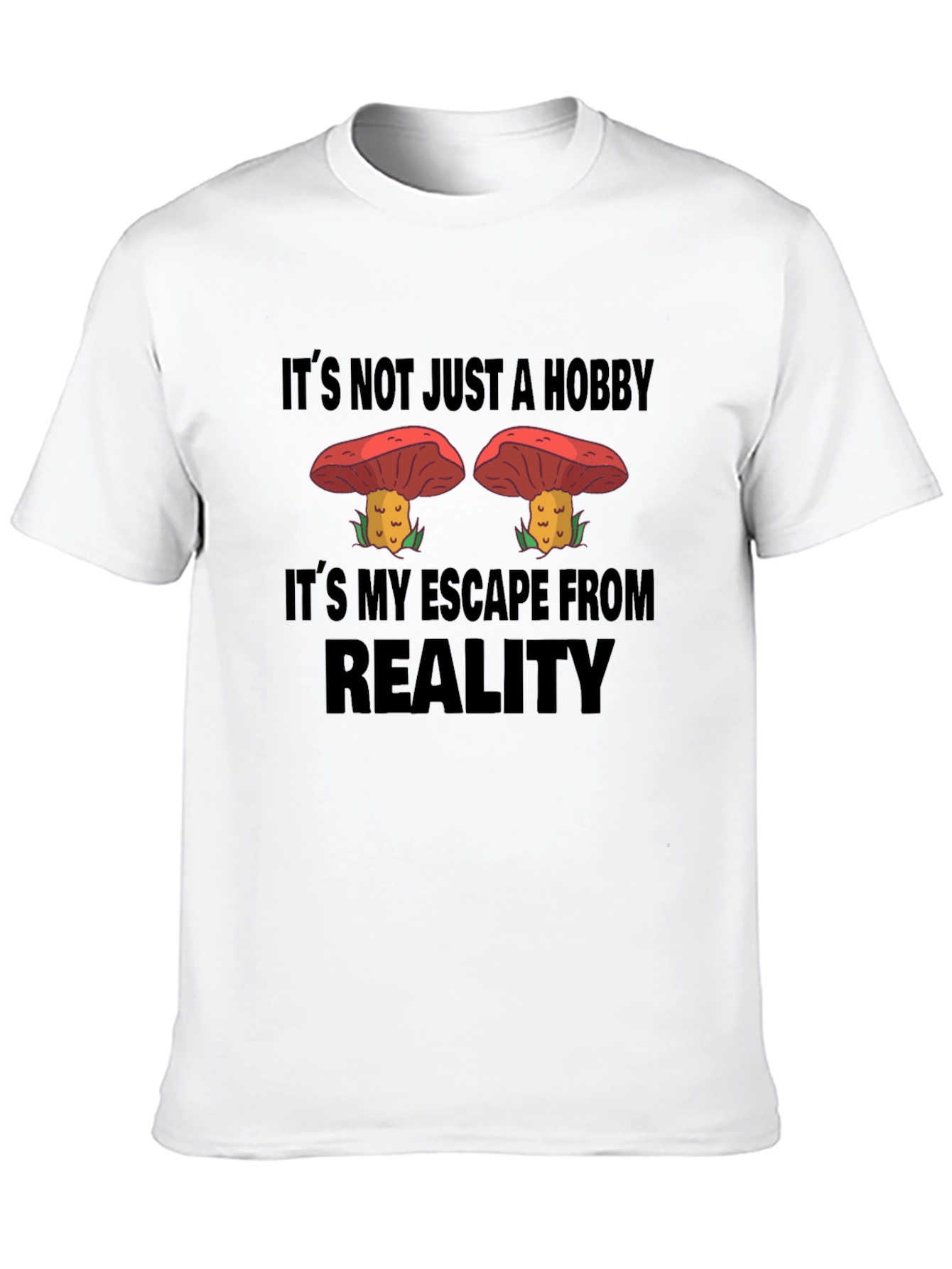 Black Mushroom Escape Reality Graphic T-Shirt view 10