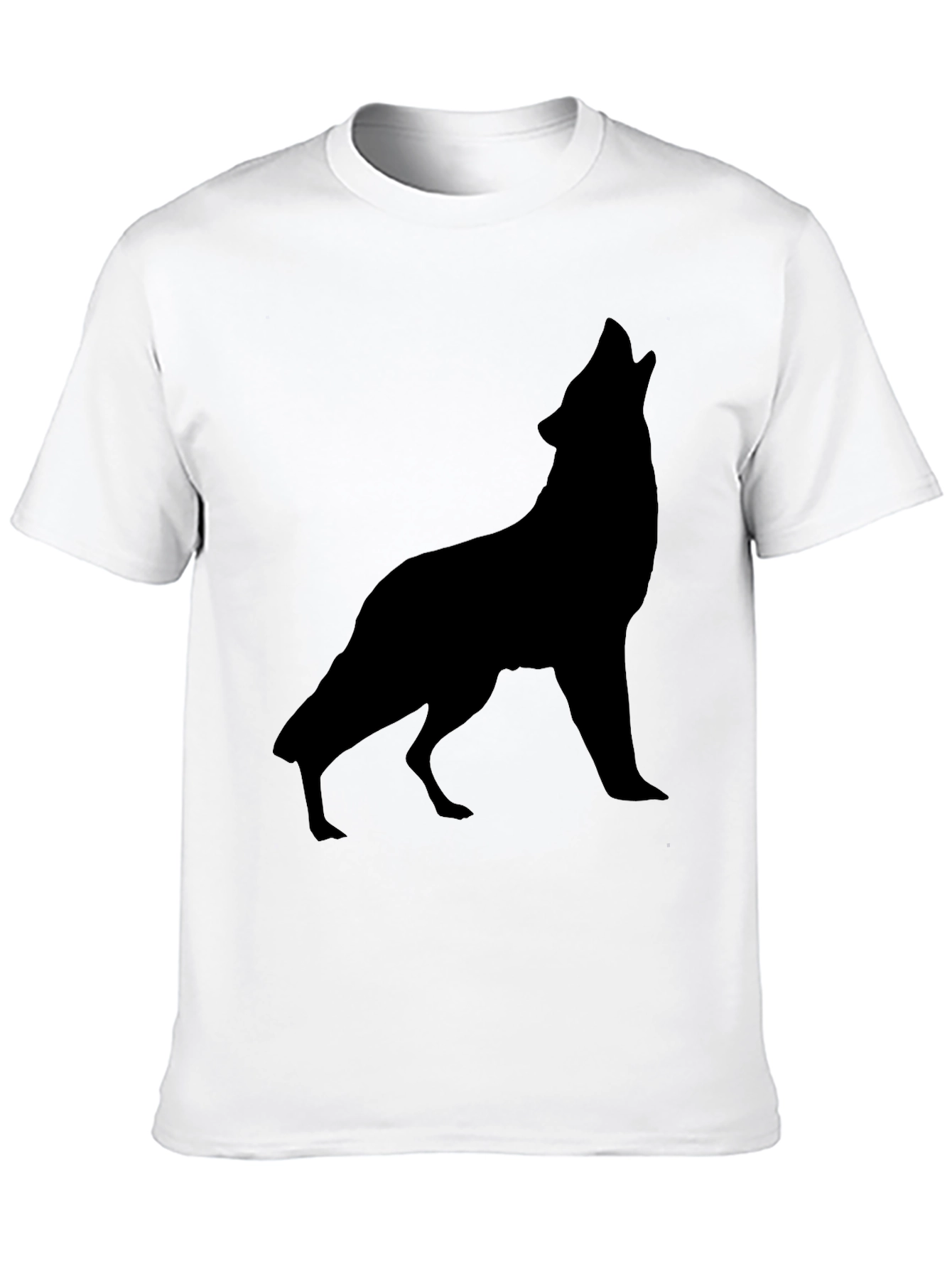 Black Black Wolf Silhouette Graphic Tee - Men's view 10