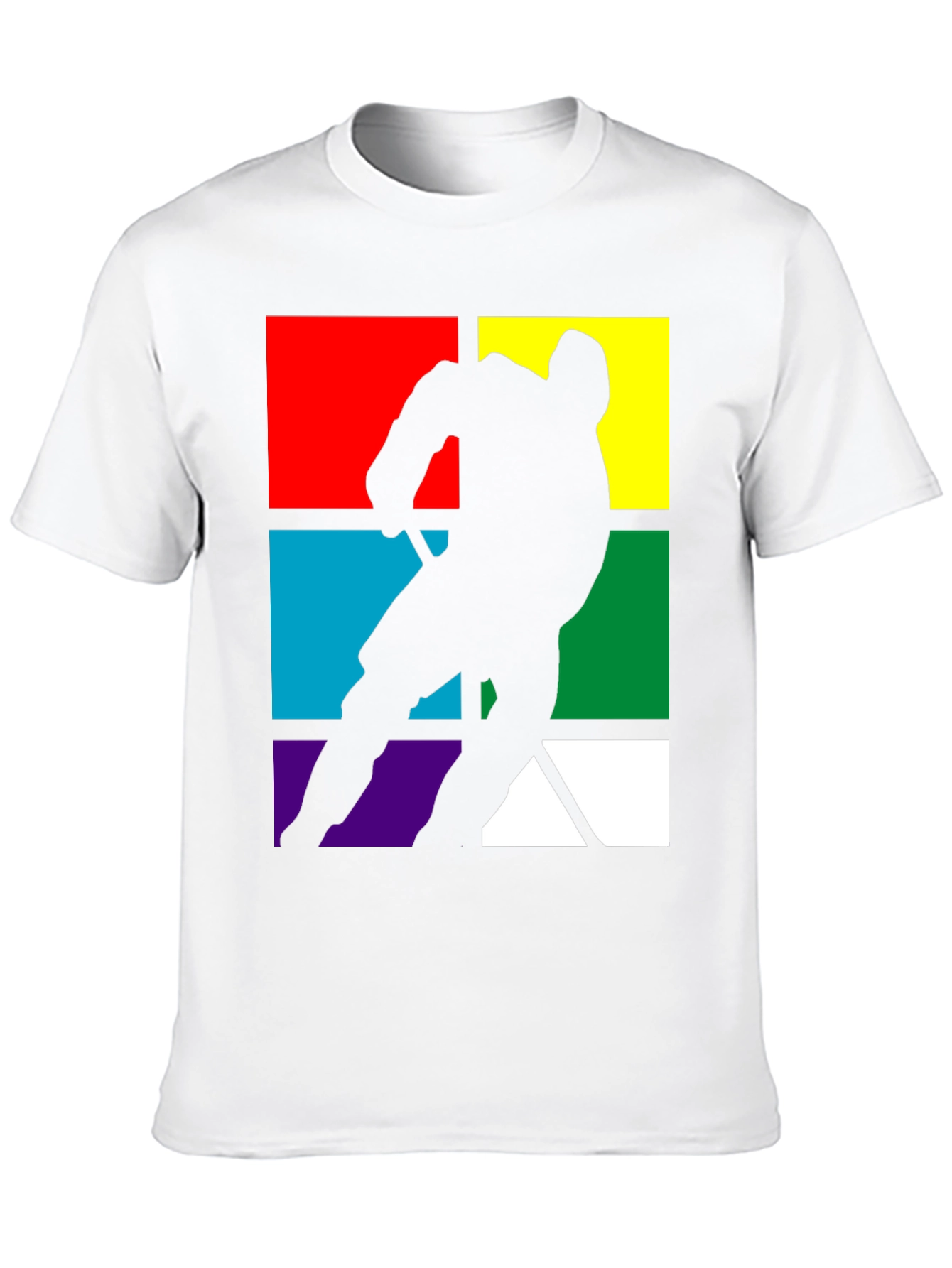 Black Retro Hockey Player Graphic Tee view 10