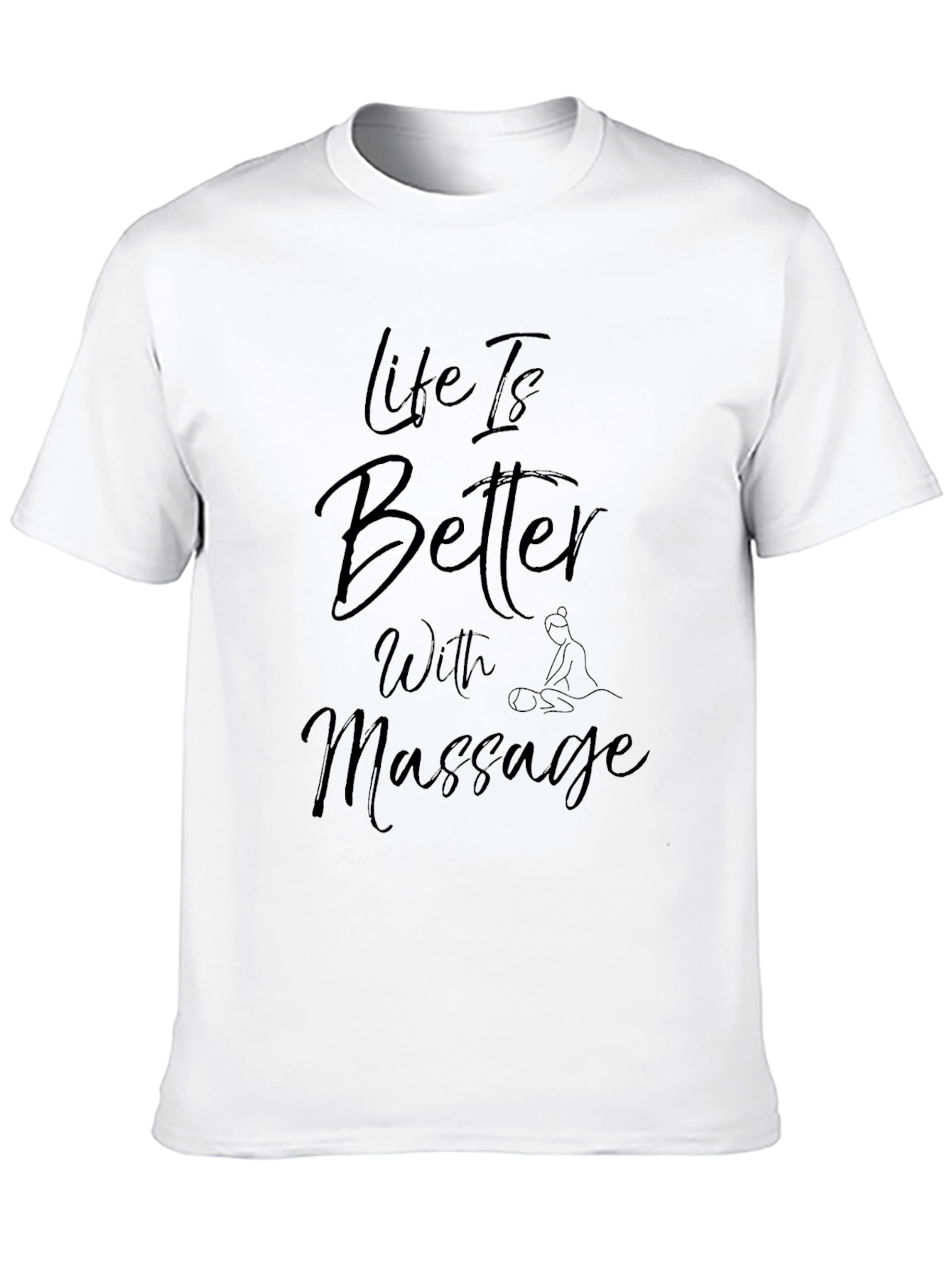 Black Life Is Better With Massage T-Shirt view 10