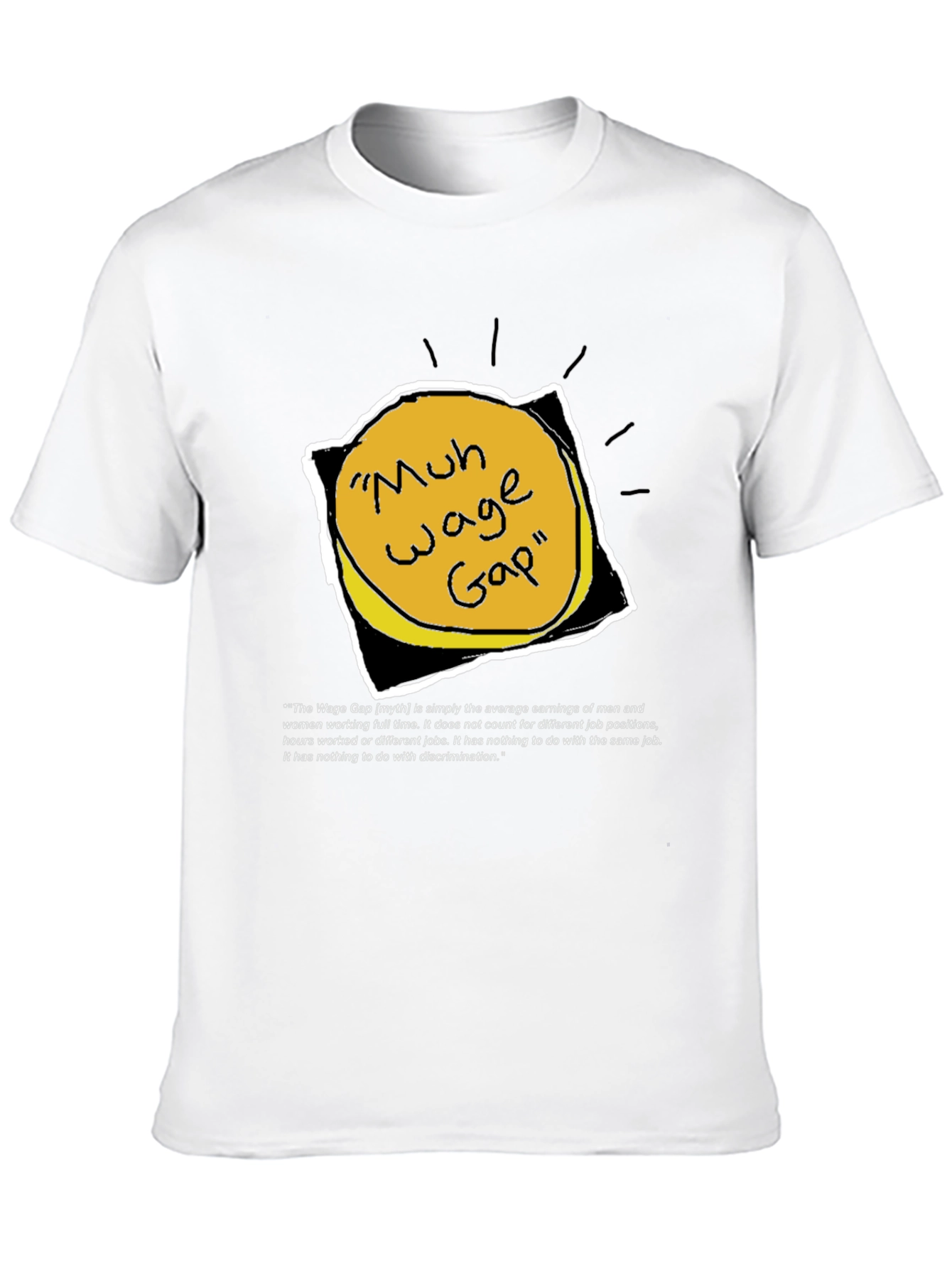 Black Wage Gap Myth Graphic T-Shirt view 10