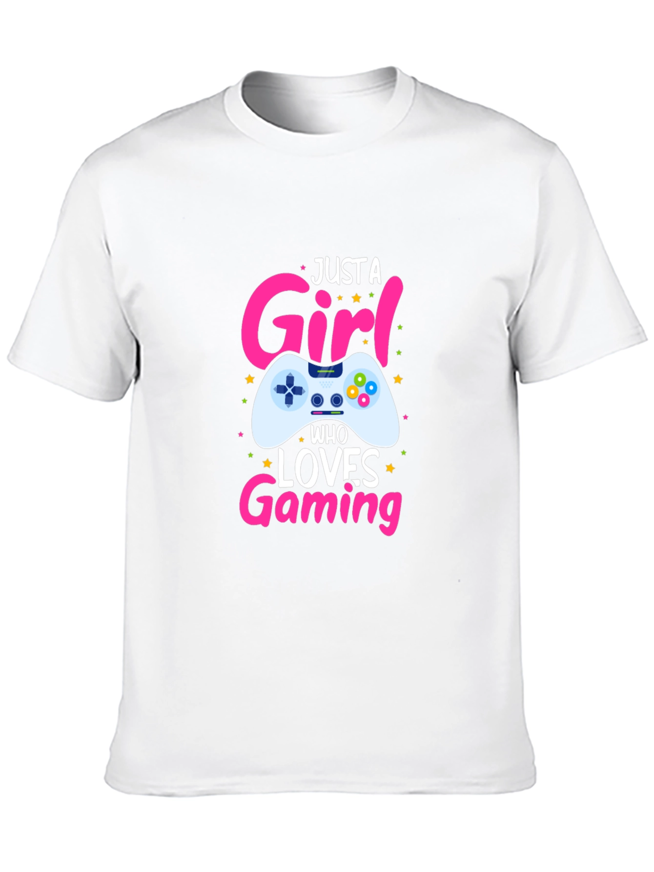 Black Just a Girl Who Loves Gaming T-Shirt view 10
