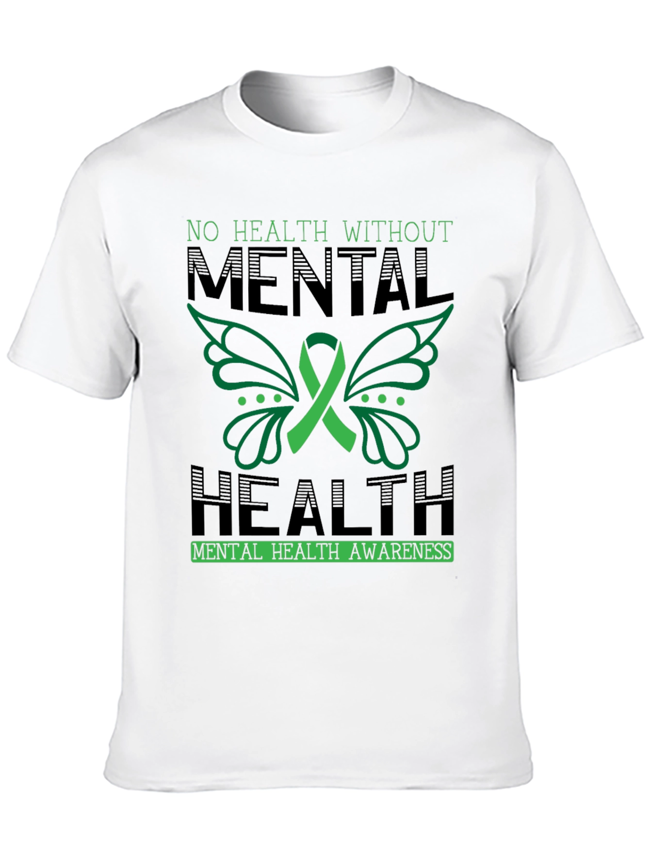 Black Mental Health Awareness Black T-Shirt view 10